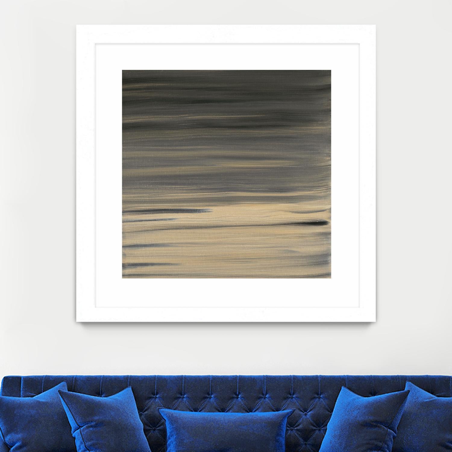 Peach Stripes by Corrie LaVelle on GIANT ART - black abstract