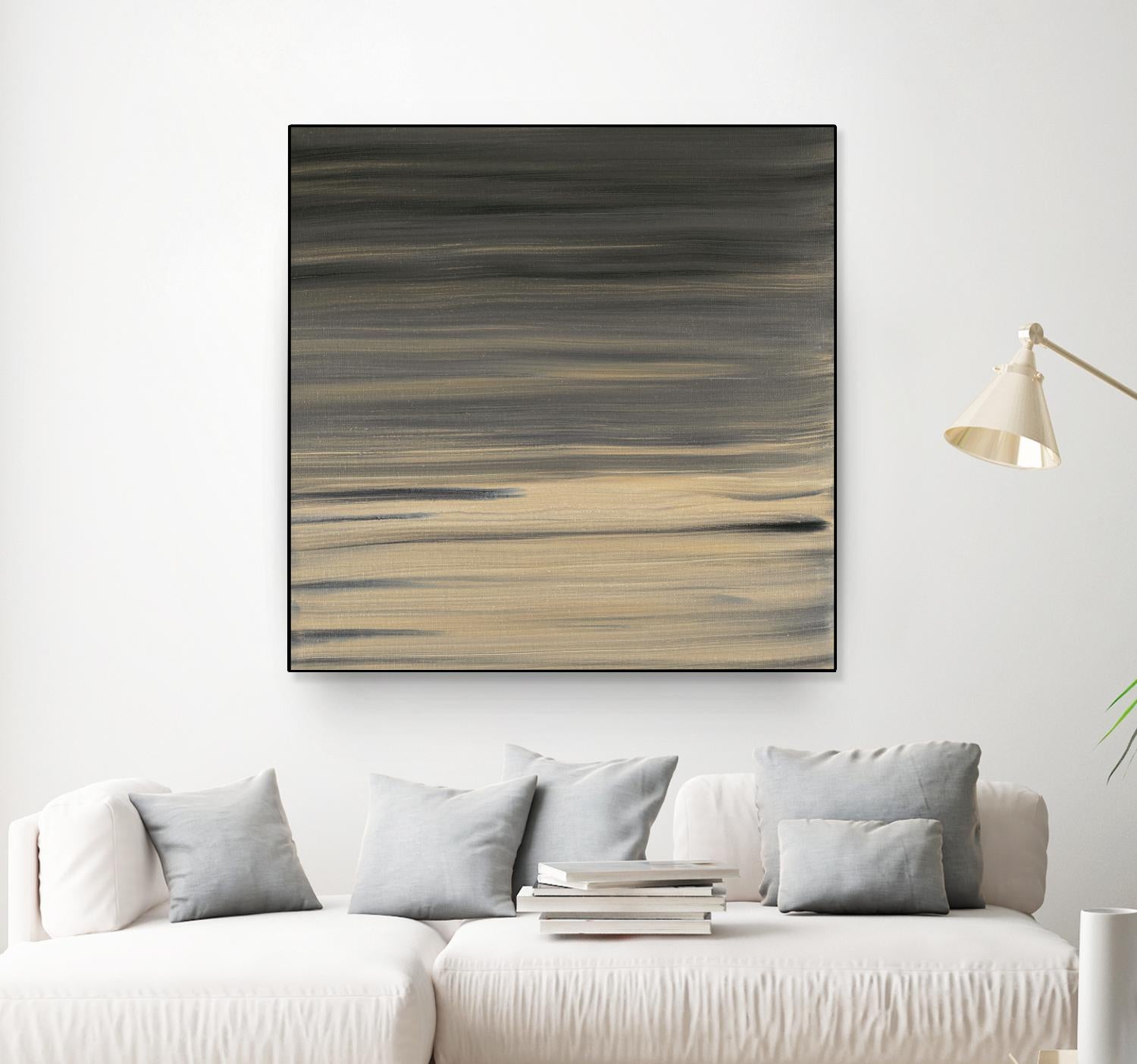 Peach Stripes by Corrie LaVelle on GIANT ART - black abstract