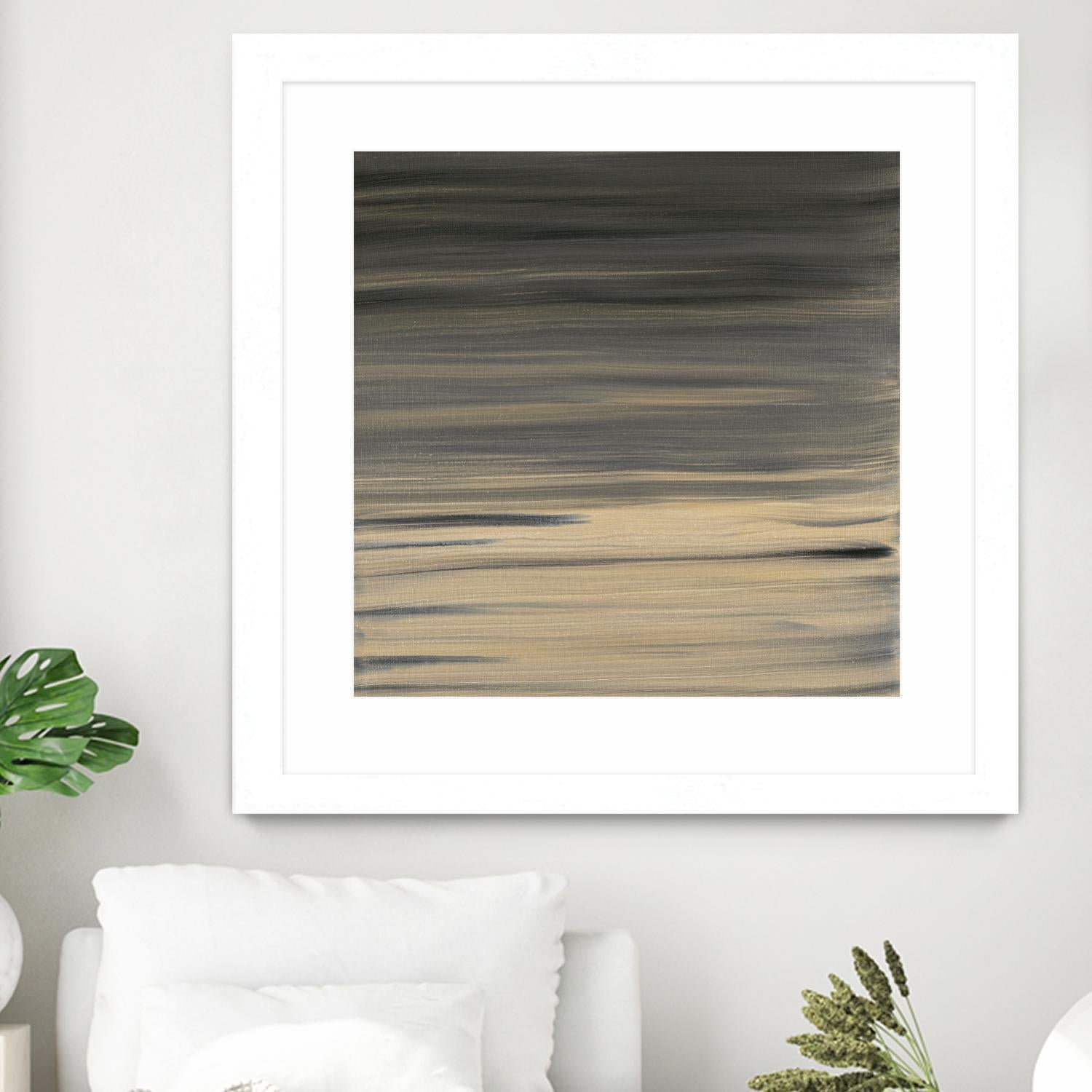 Peach Stripes by Corrie LaVelle on GIANT ART - black abstract