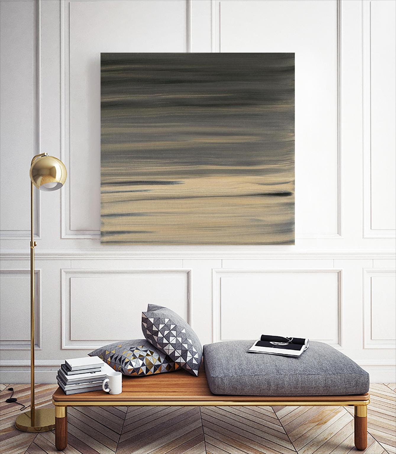Peach Stripes by Corrie LaVelle on GIANT ART - black abstract