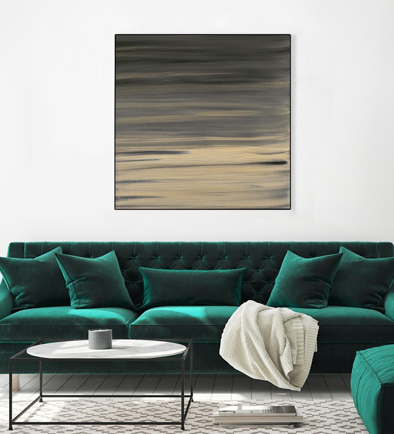 Peach Stripes by Corrie LaVelle on GIANT ART - black abstract