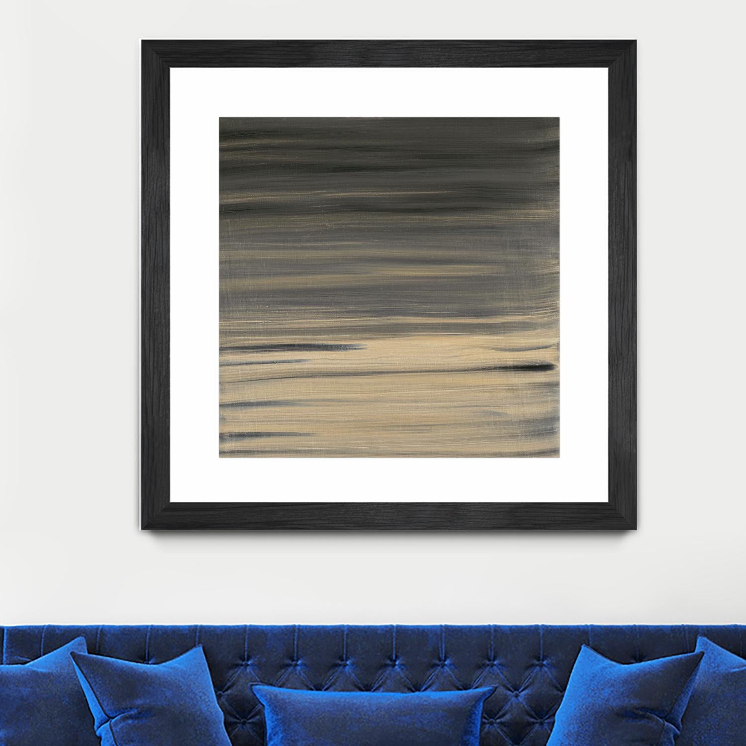 Peach Stripes by Corrie LaVelle on GIANT ART - black abstract