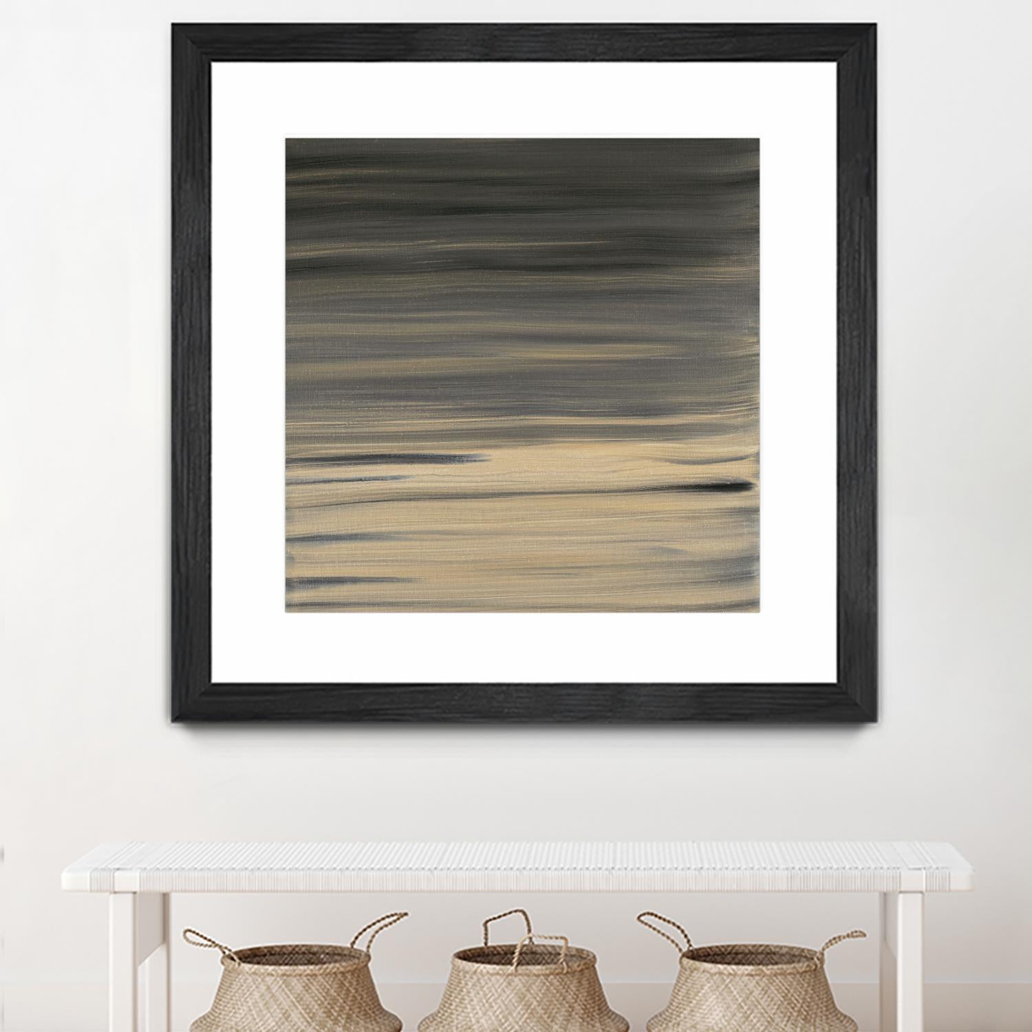 Peach Stripes by Corrie LaVelle on GIANT ART - black abstract