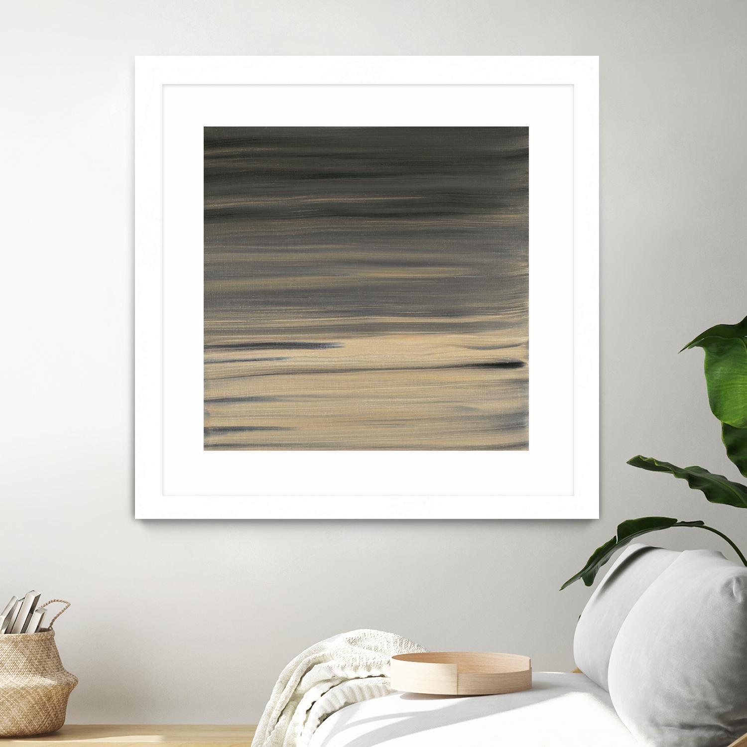 Peach Stripes by Corrie LaVelle on GIANT ART - black abstract