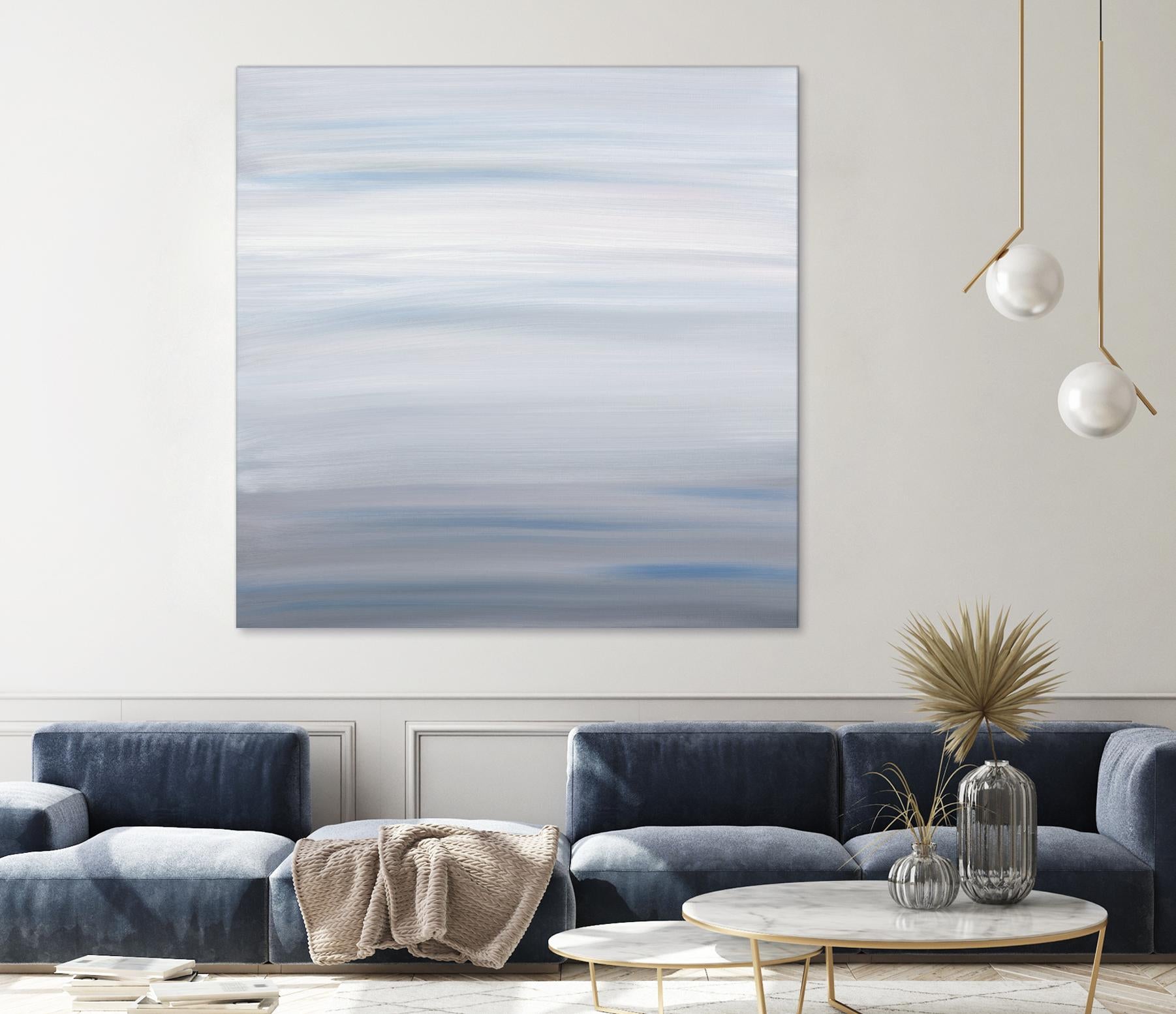 Blue Stripes by Corrie LaVelle on GIANT ART - white abstract