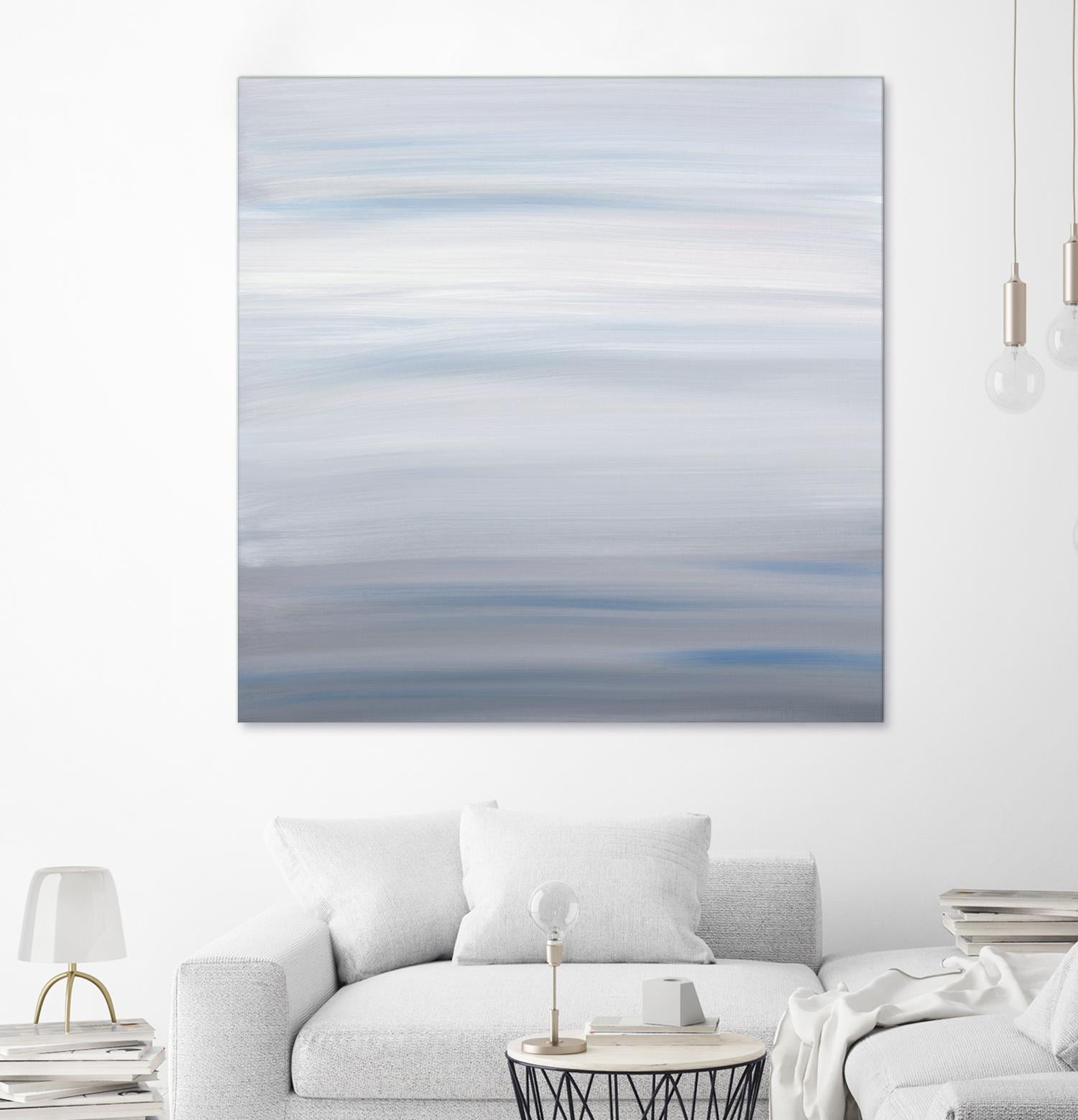 Blue Stripes by Corrie LaVelle on GIANT ART - white abstract