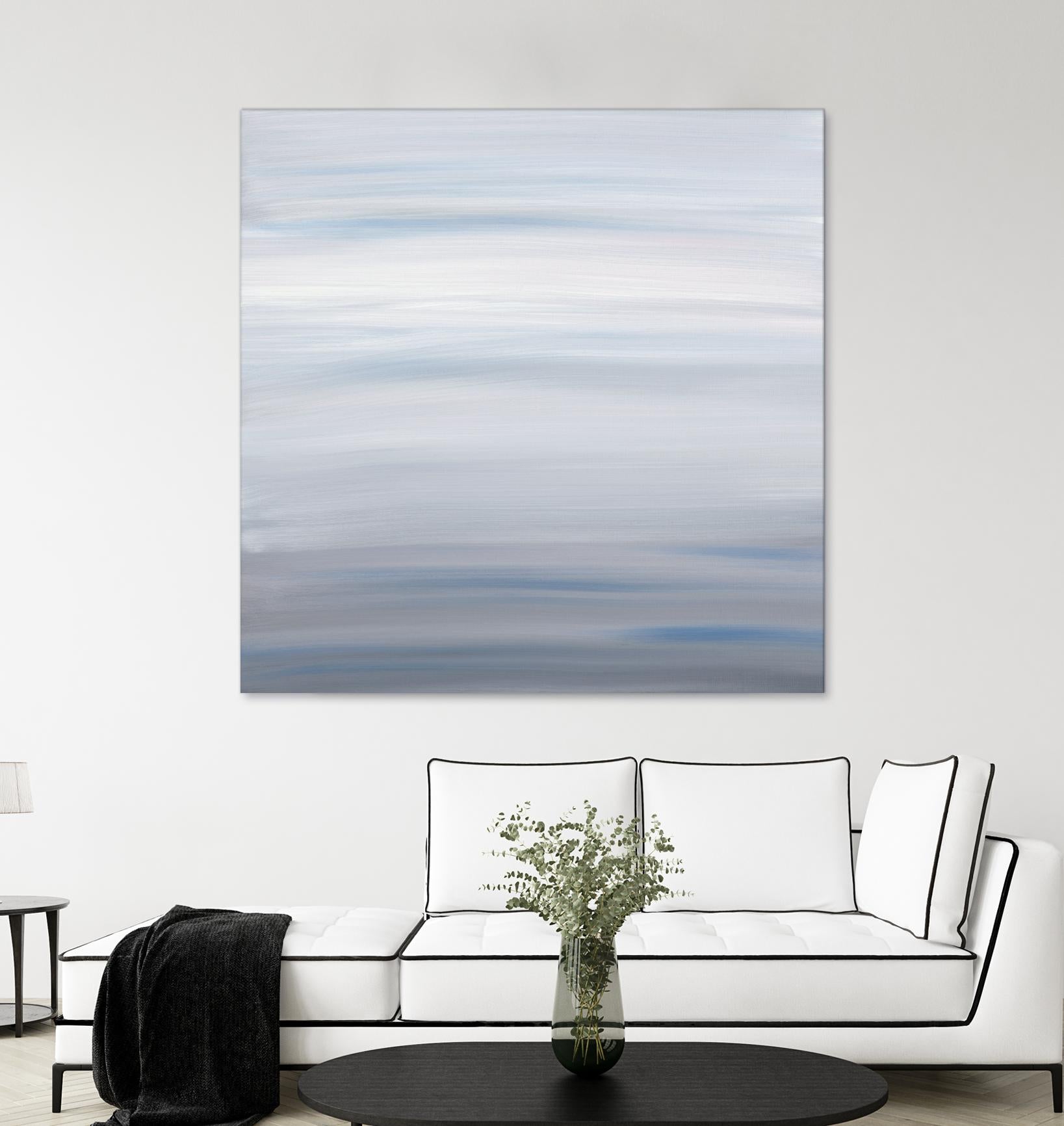 Blue Stripes by Corrie LaVelle on GIANT ART - white abstract