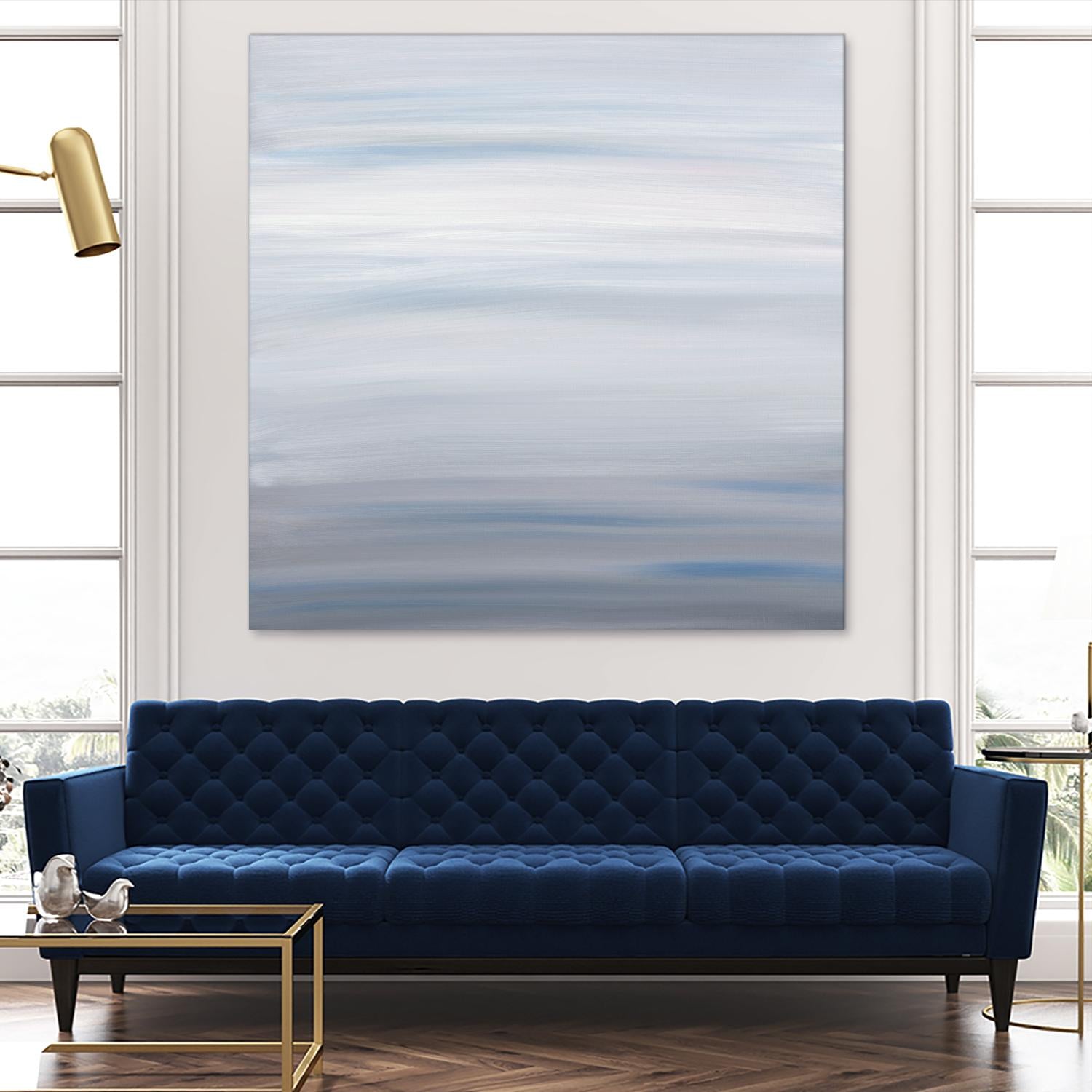 Blue Stripes by Corrie LaVelle on GIANT ART - white abstract