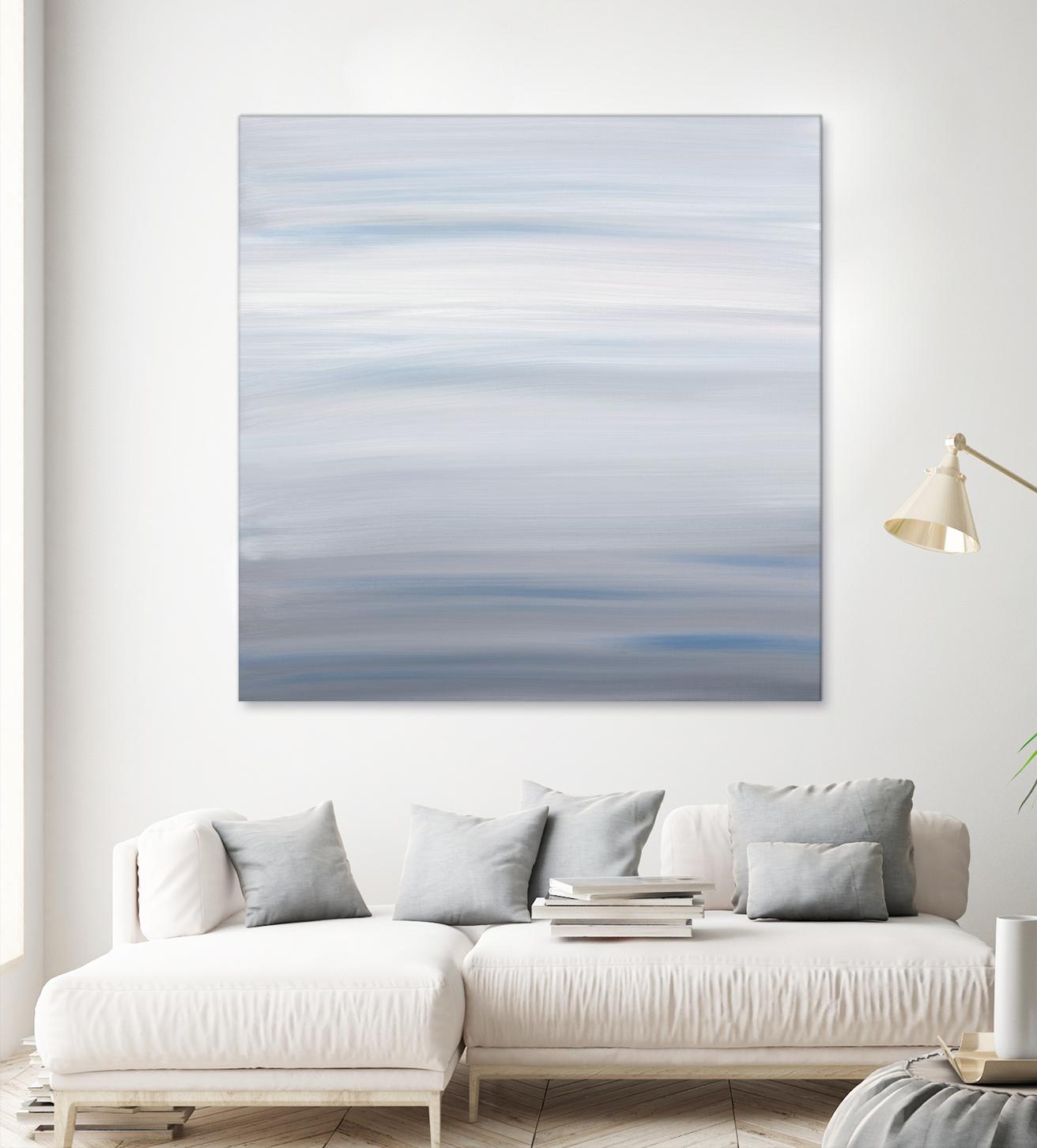 Blue Stripes by Corrie LaVelle on GIANT ART - white abstract