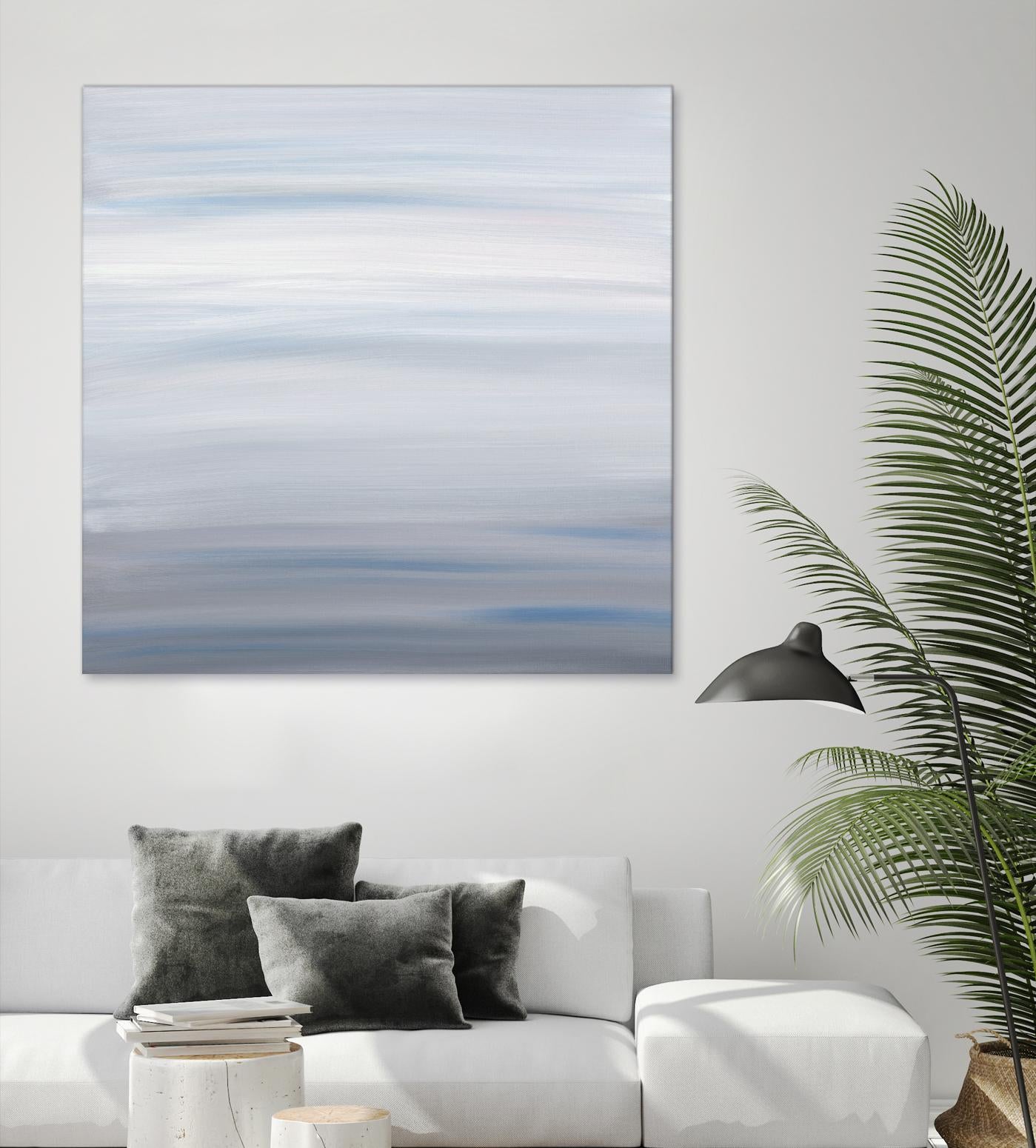 Blue Stripes by Corrie LaVelle on GIANT ART - white abstract