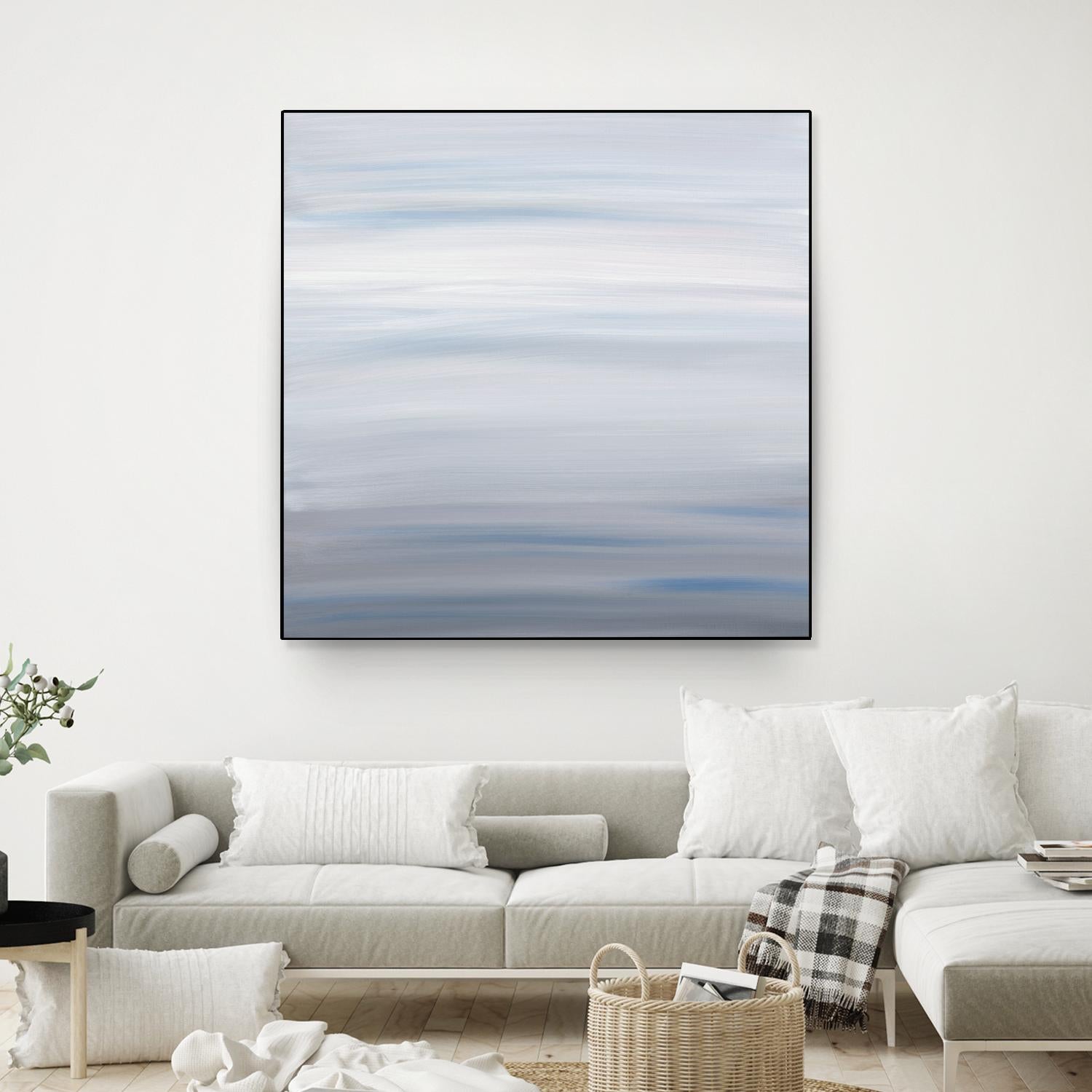 Blue Stripes by Corrie LaVelle on GIANT ART - white abstract
