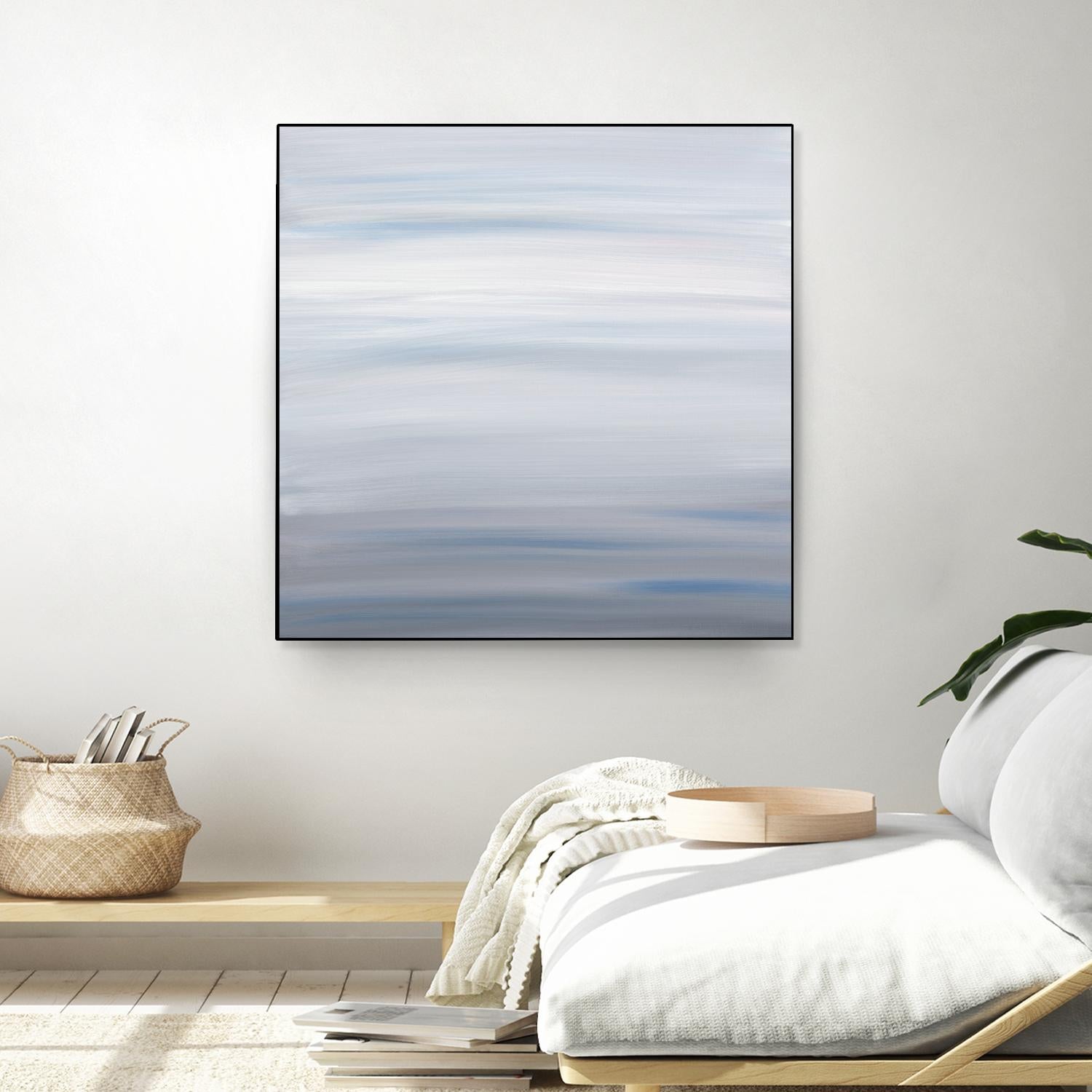 Blue Stripes by Corrie LaVelle on GIANT ART - white abstract
