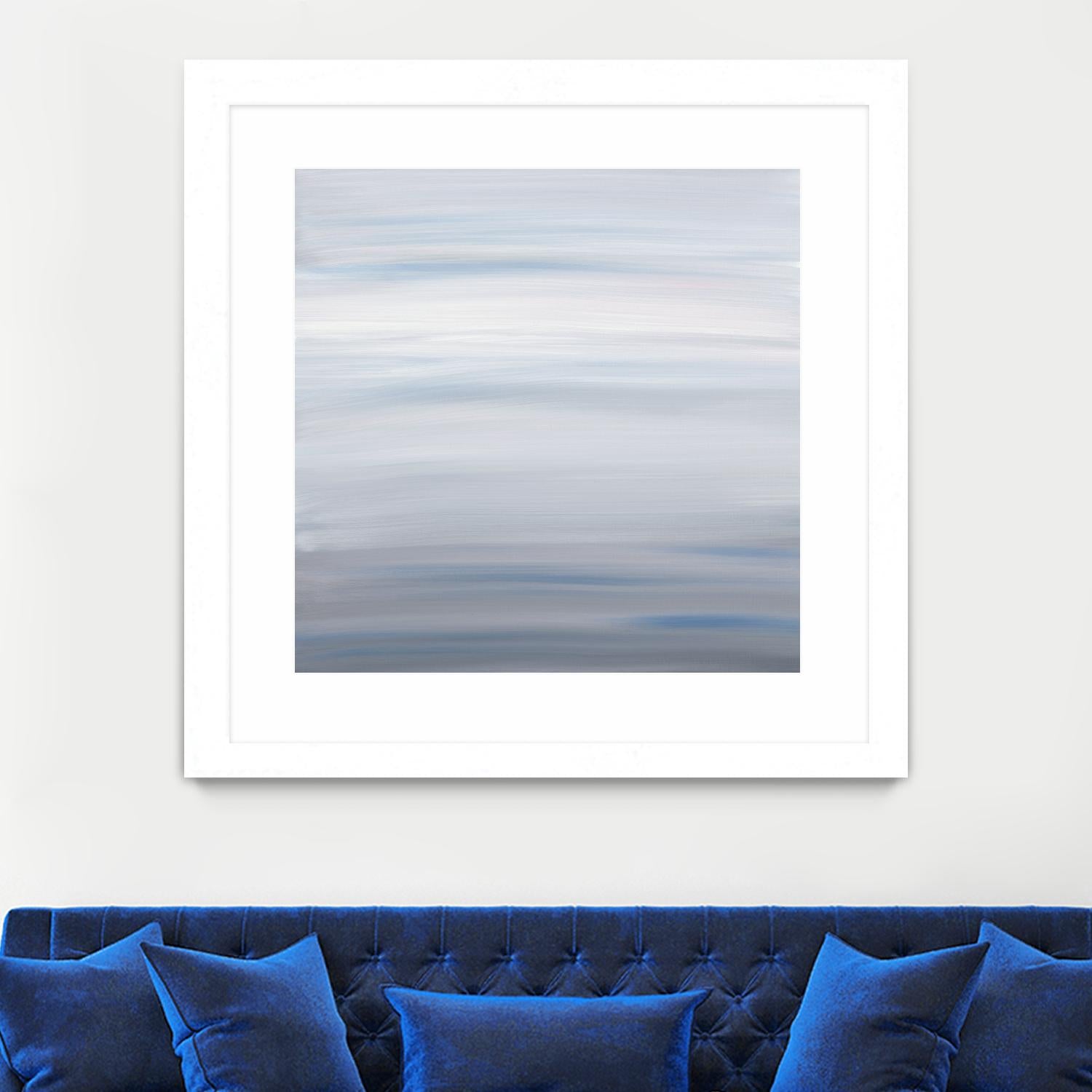 Blue Stripes by Corrie LaVelle on GIANT ART - white abstract