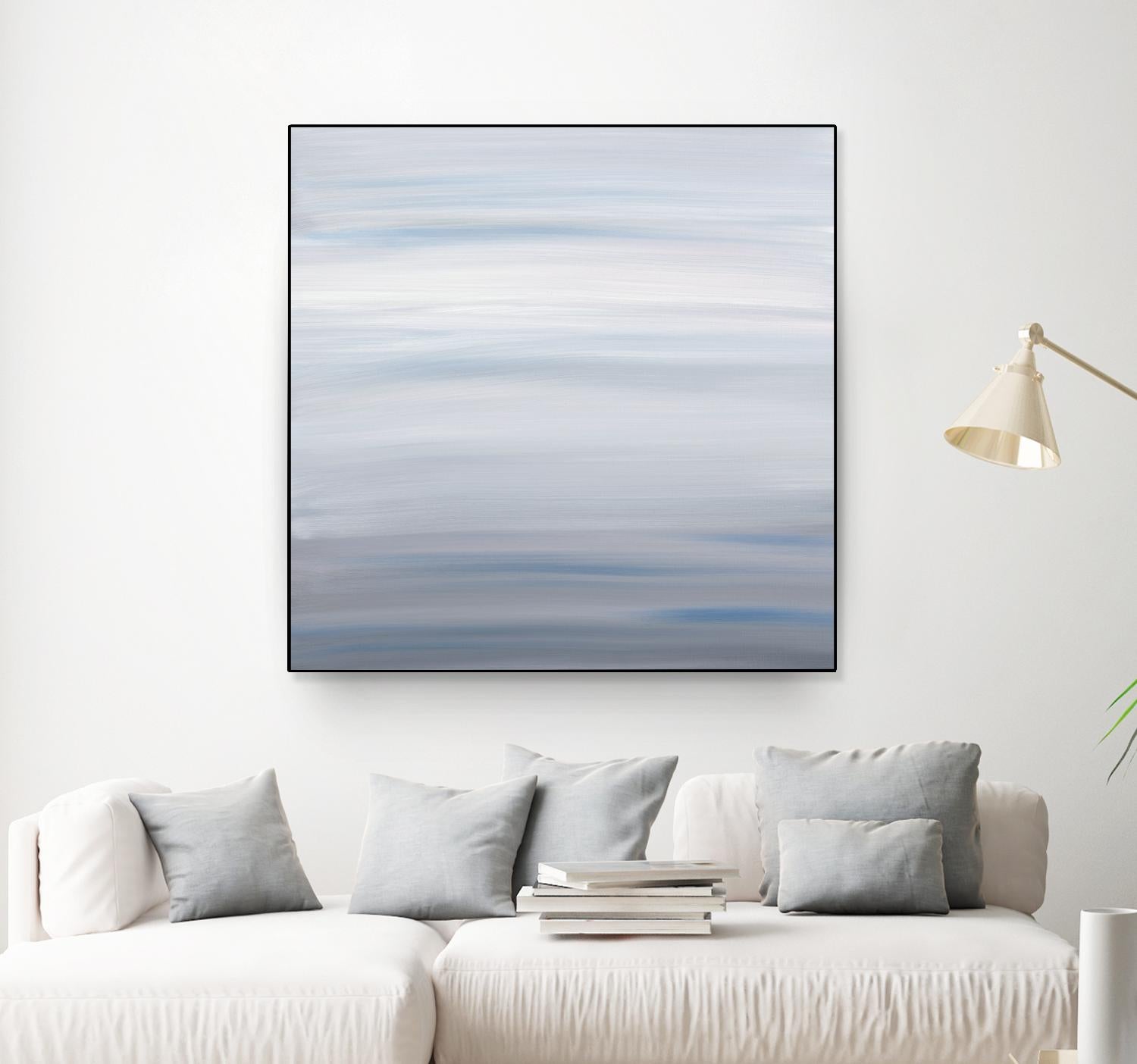 Blue Stripes by Corrie LaVelle on GIANT ART - white abstract