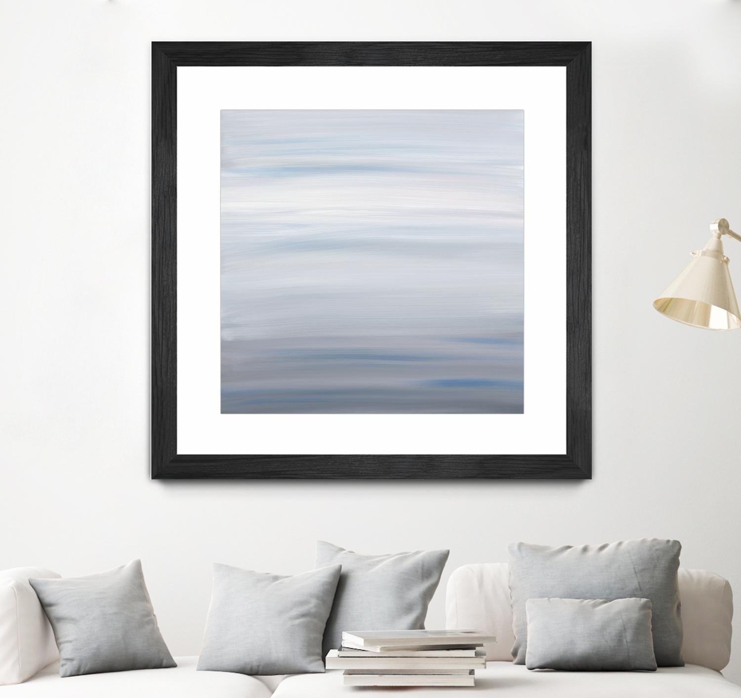 Blue Stripes by Corrie LaVelle on GIANT ART - white abstract