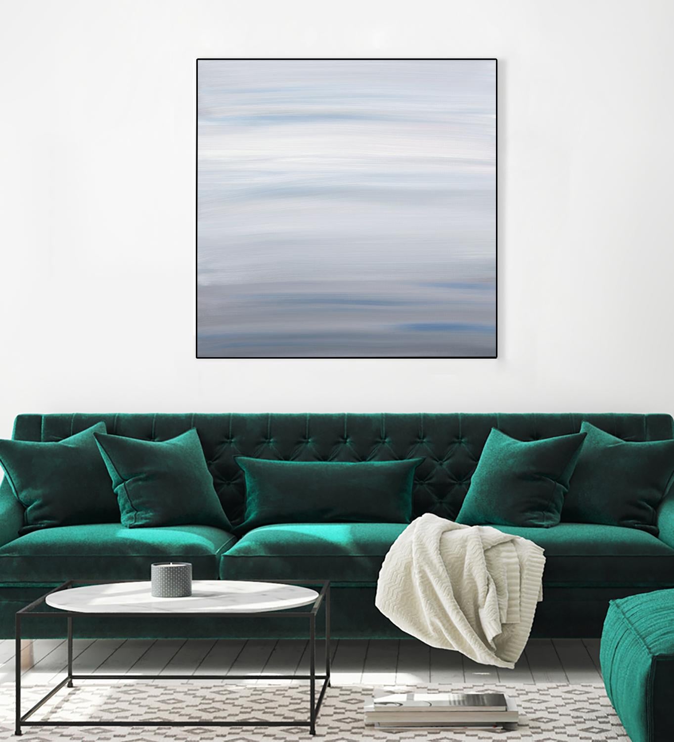Blue Stripes by Corrie LaVelle on GIANT ART - white abstract