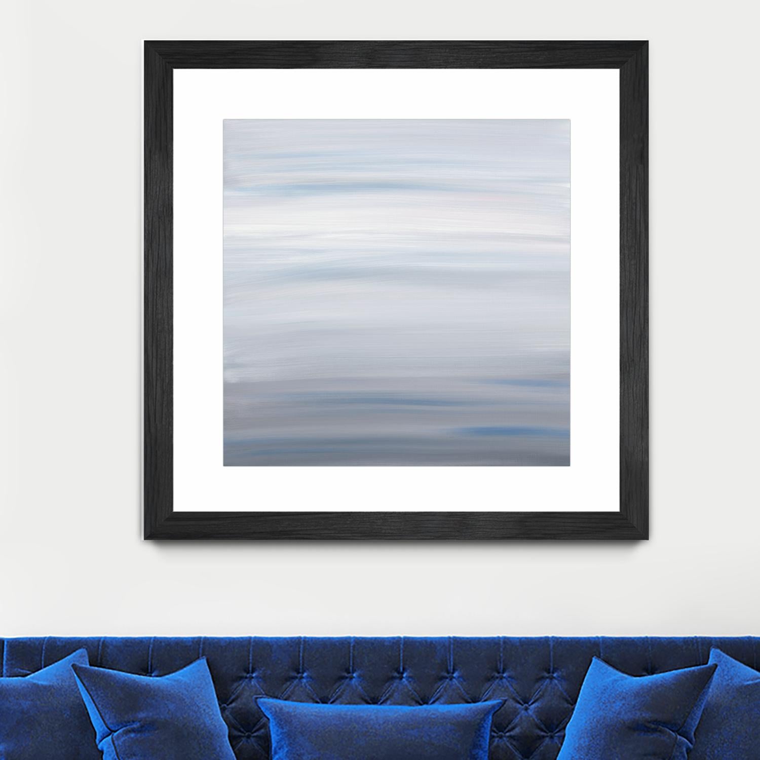 Blue Stripes by Corrie LaVelle on GIANT ART - white abstract