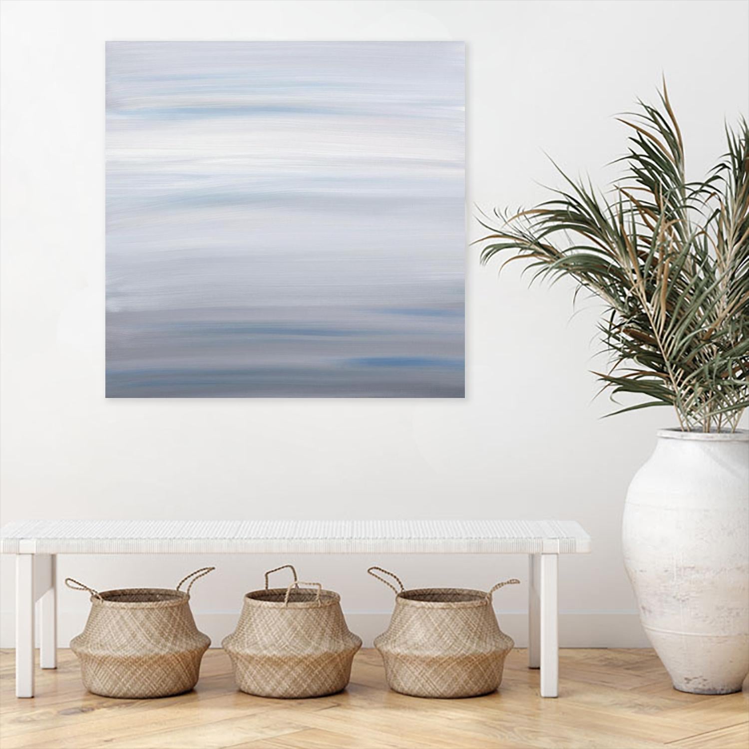 Blue Stripes by Corrie LaVelle on GIANT ART - white abstract