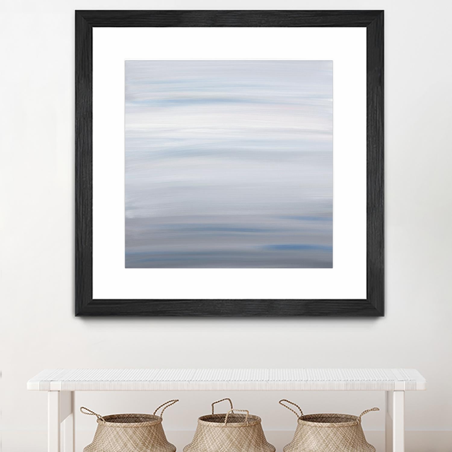 Blue Stripes by Corrie LaVelle on GIANT ART - white abstract