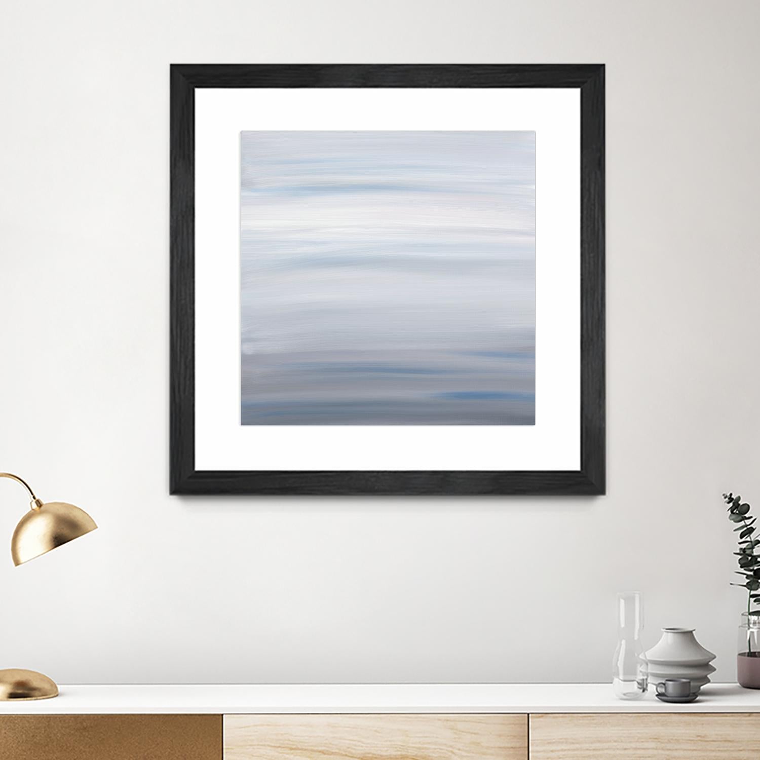 Blue Stripes by Corrie LaVelle on GIANT ART - white abstract