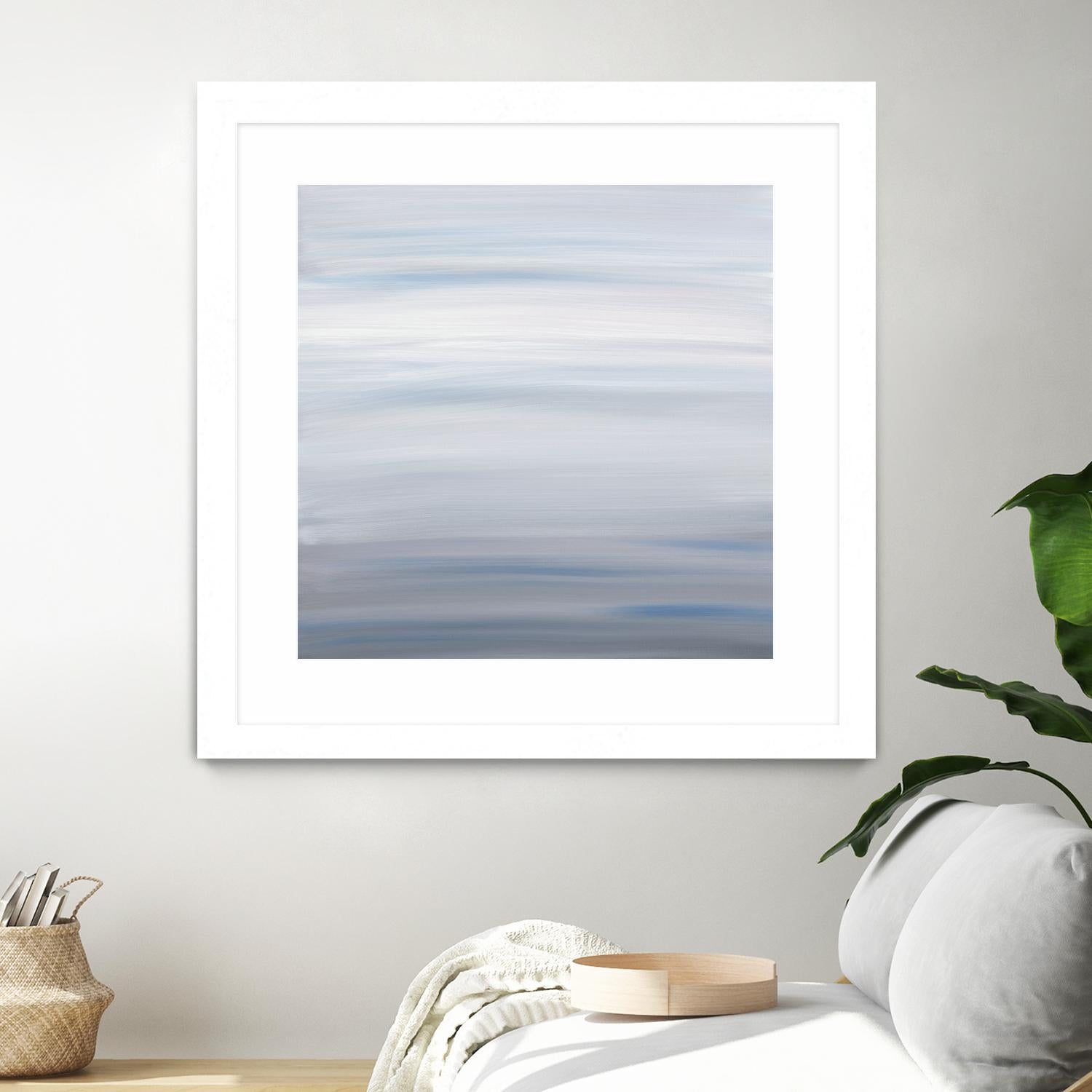 Blue Stripes by Corrie LaVelle on GIANT ART - white abstract