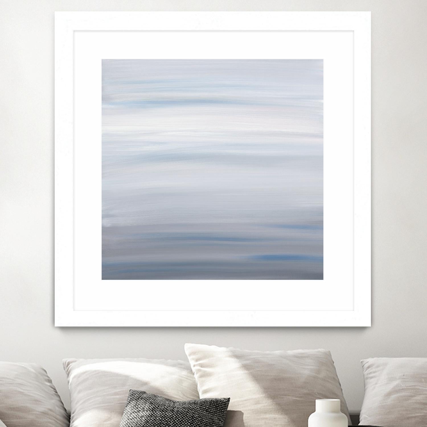 Blue Stripes by Corrie LaVelle on GIANT ART - white abstract