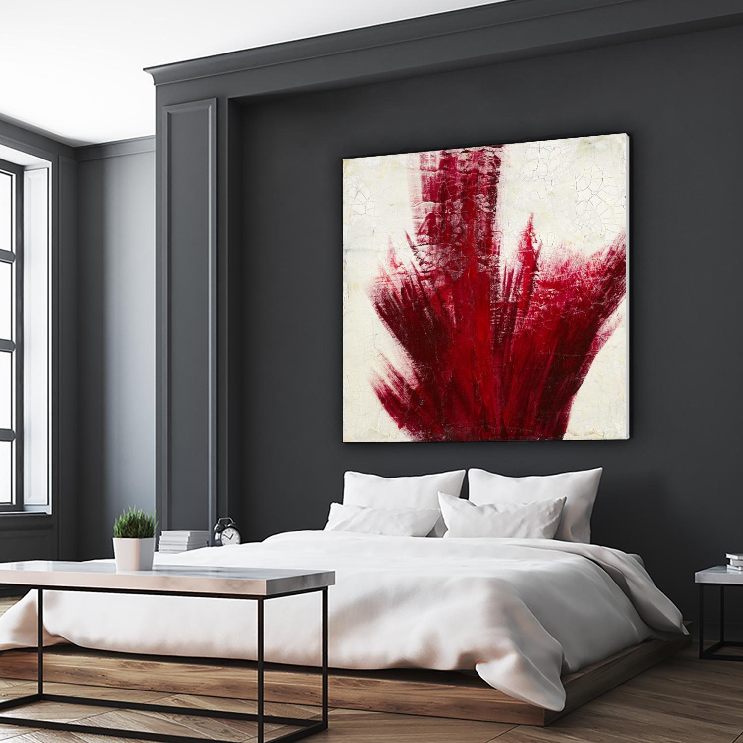 Red Splash by Corrie LaVelle on GIANT ART - beige abstract