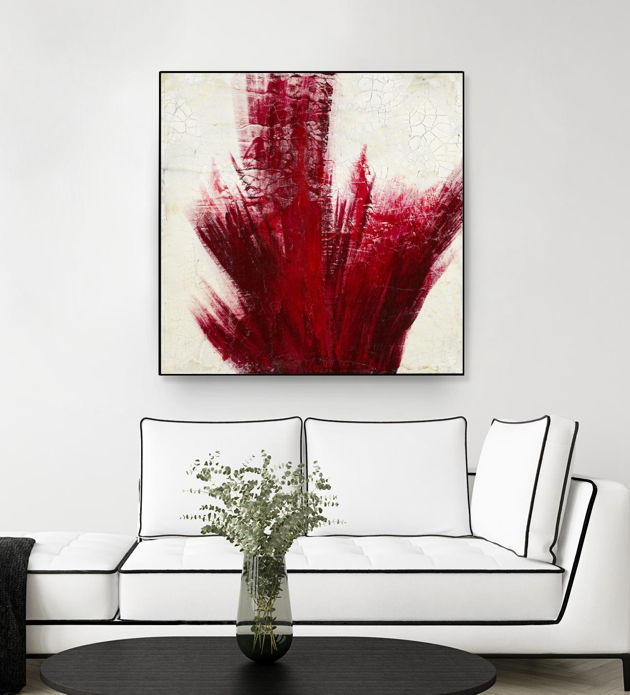 Red Splash by Corrie LaVelle on GIANT ART - beige abstract