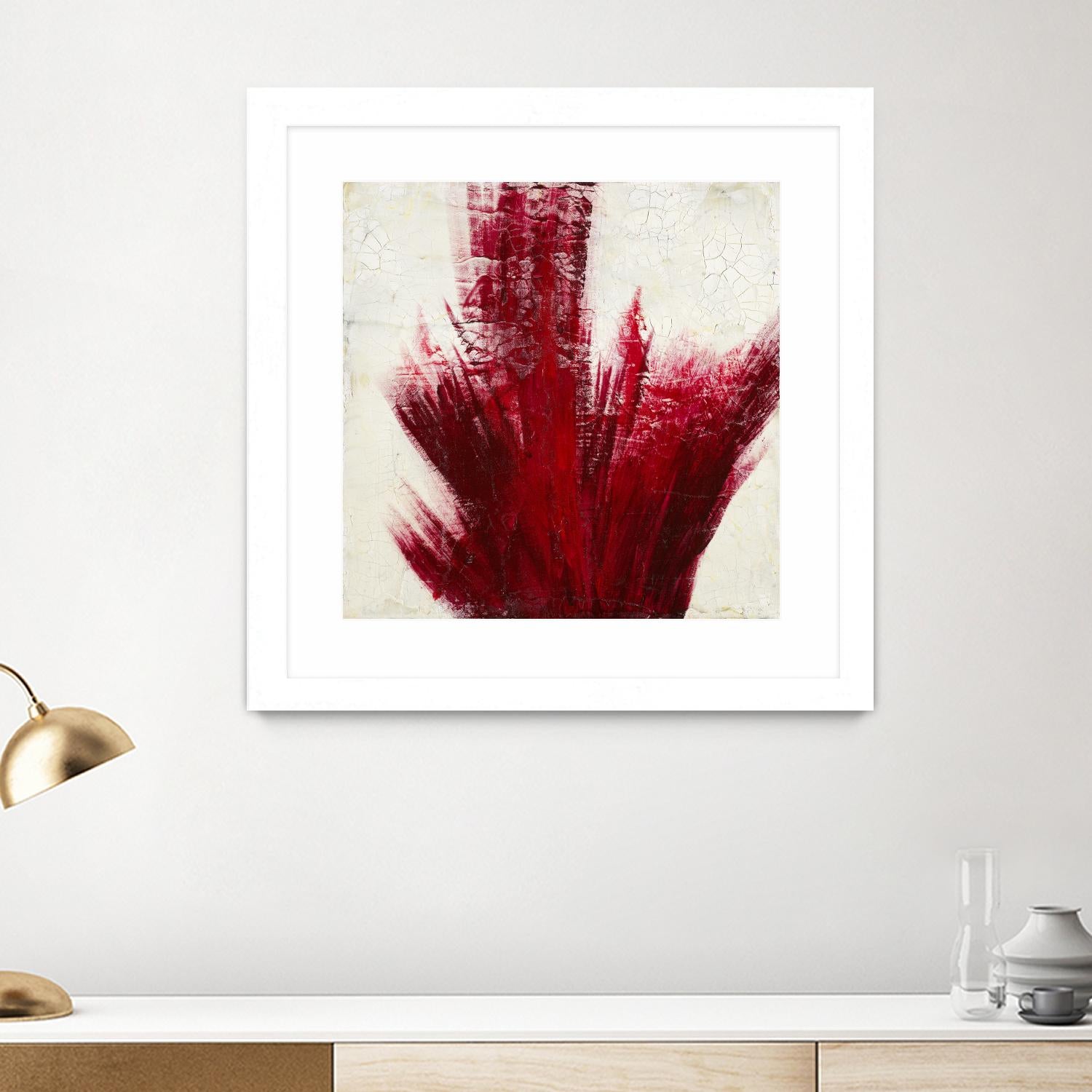 Red Splash by Corrie LaVelle on GIANT ART - beige abstract