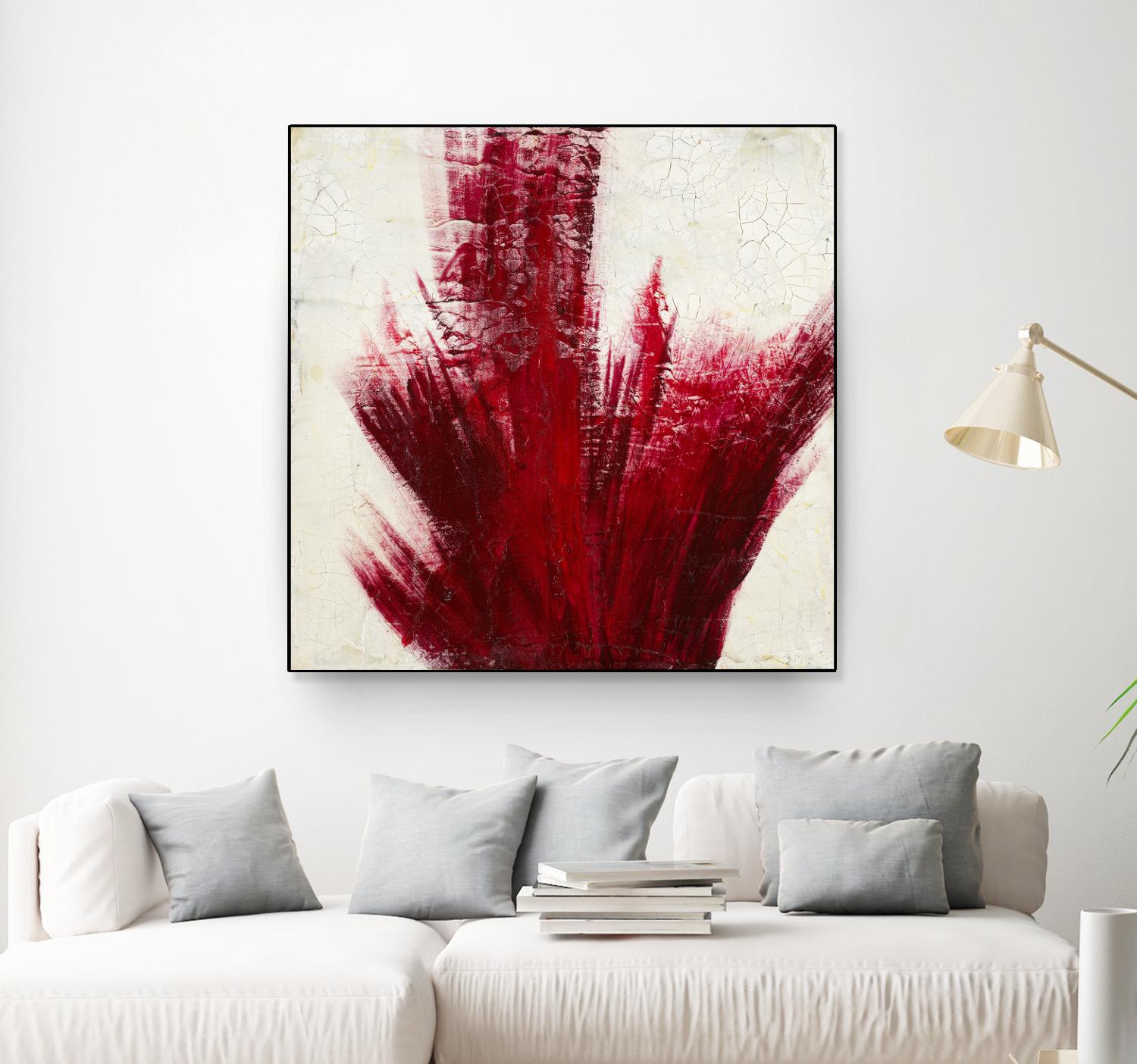Red Splash by Corrie LaVelle on GIANT ART - beige abstract