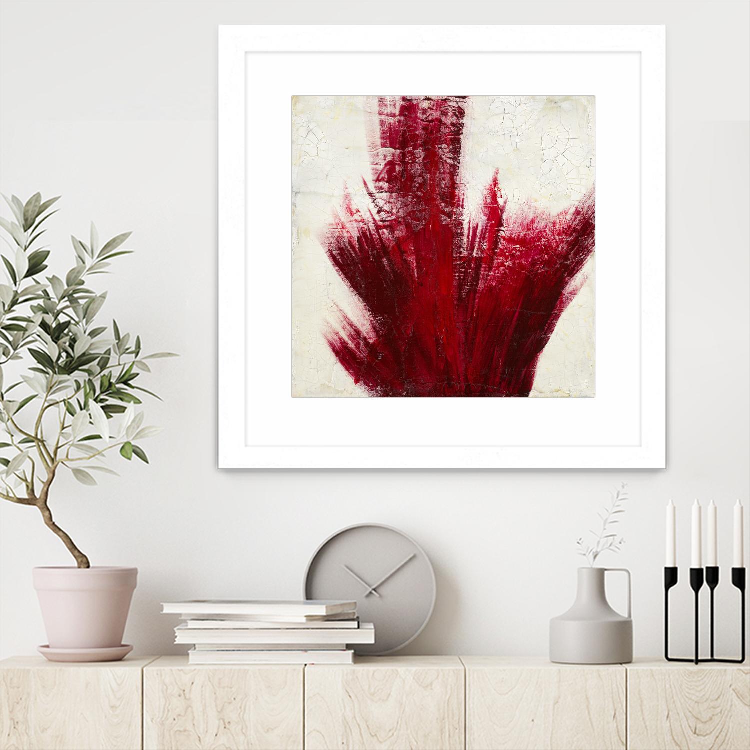 Red Splash by Corrie LaVelle on GIANT ART - beige abstract
