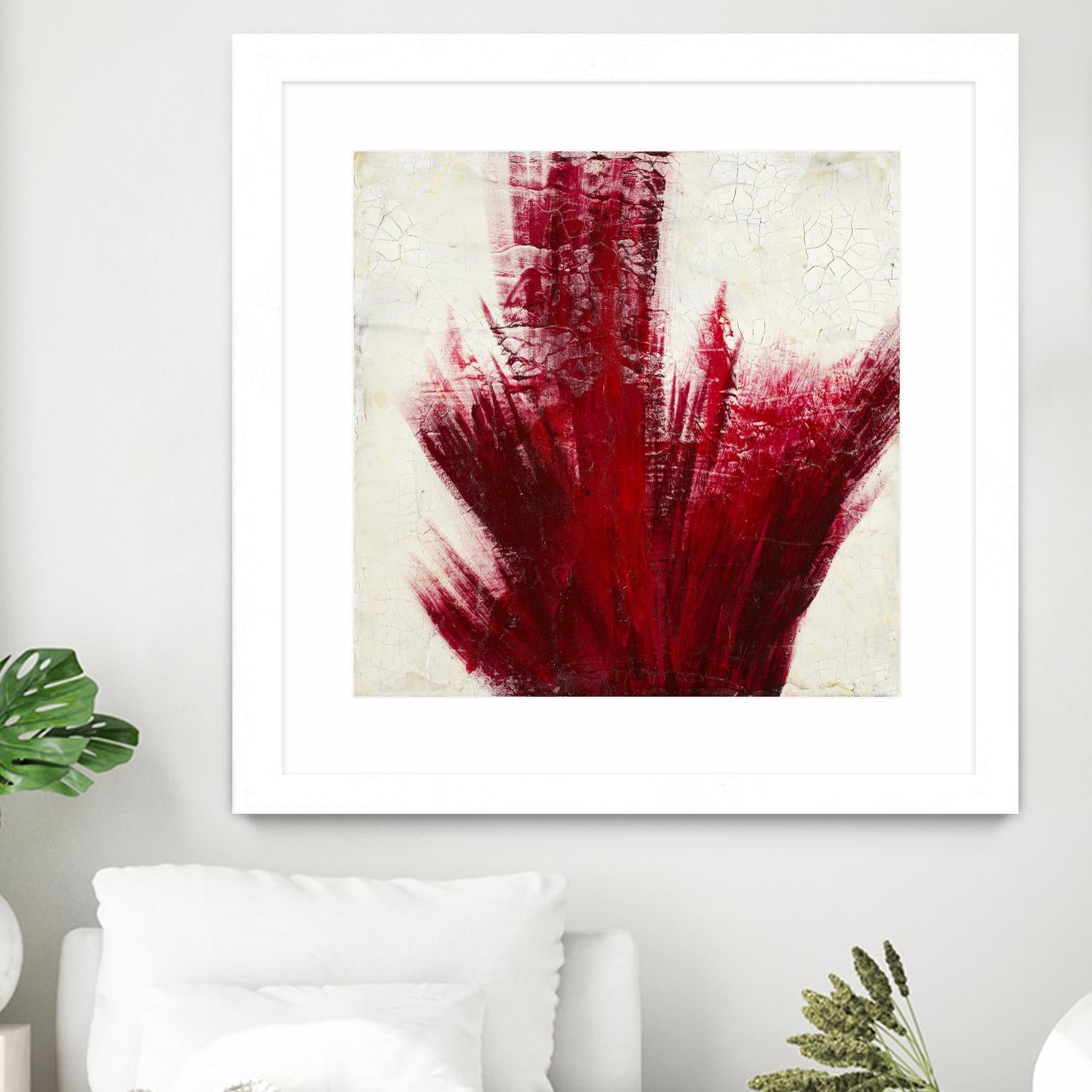 Red Splash by Corrie LaVelle on GIANT ART - beige abstract