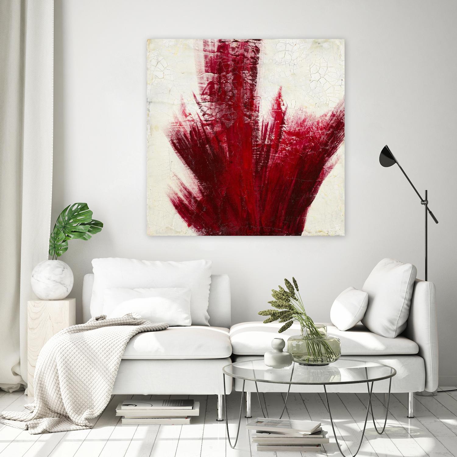 Red Splash by Corrie LaVelle on GIANT ART - beige abstract