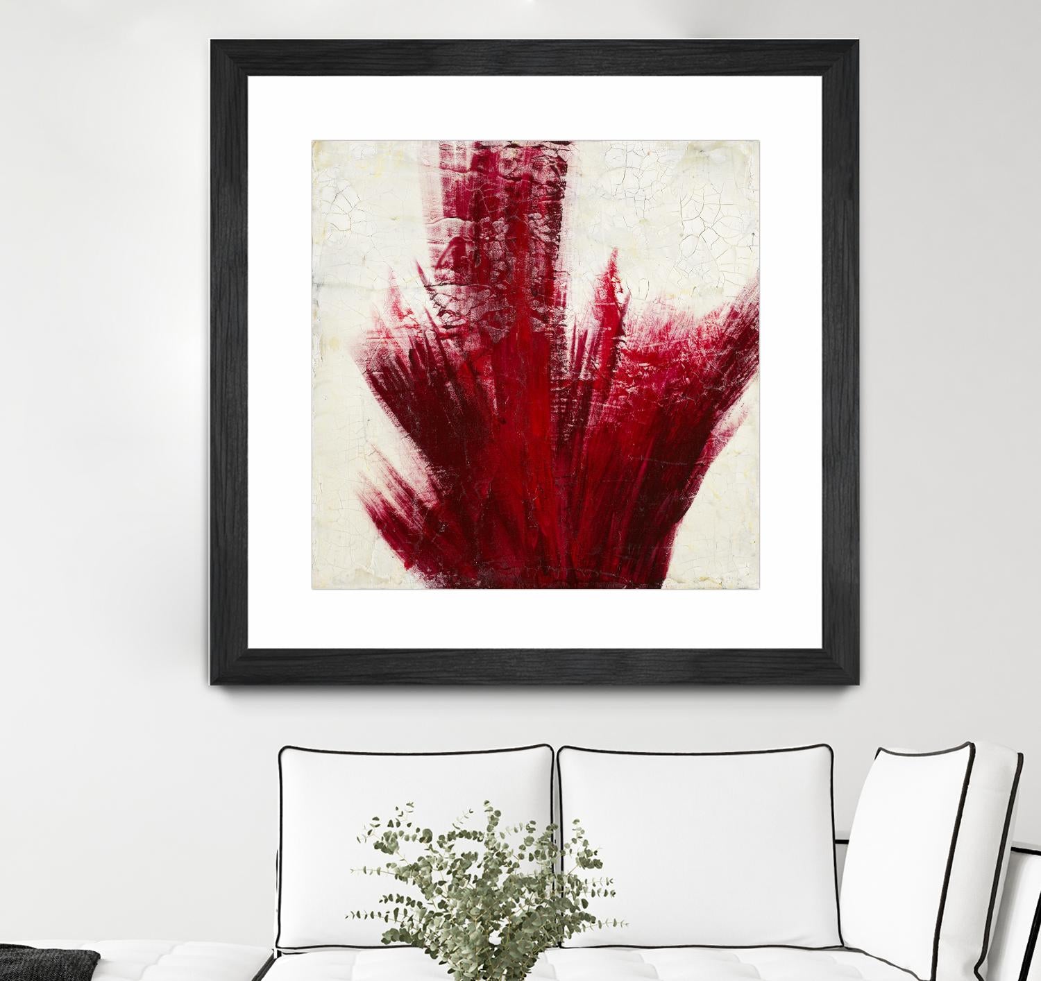 Red Splash by Corrie LaVelle on GIANT ART - beige abstract