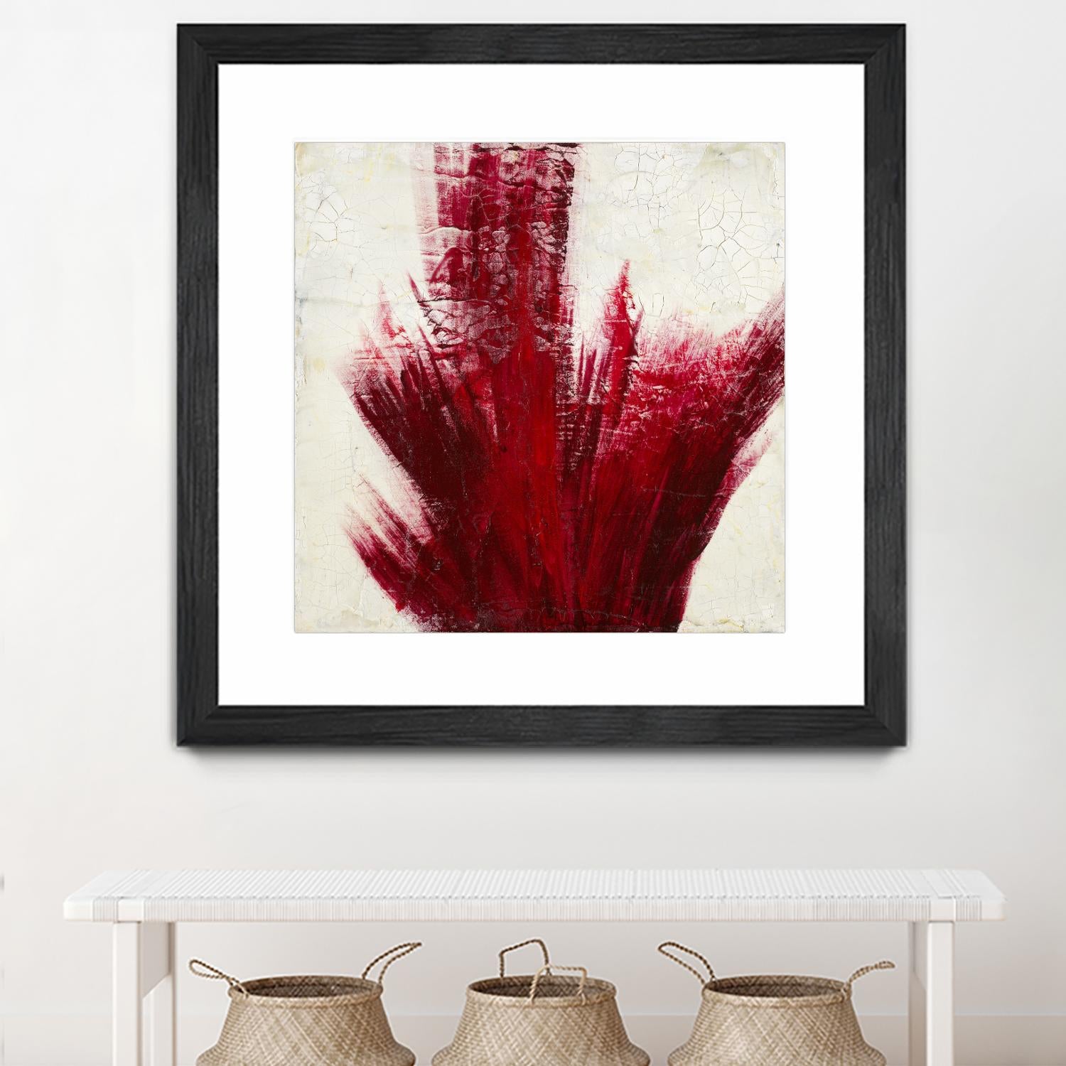 Red Splash by Corrie LaVelle on GIANT ART - beige abstract