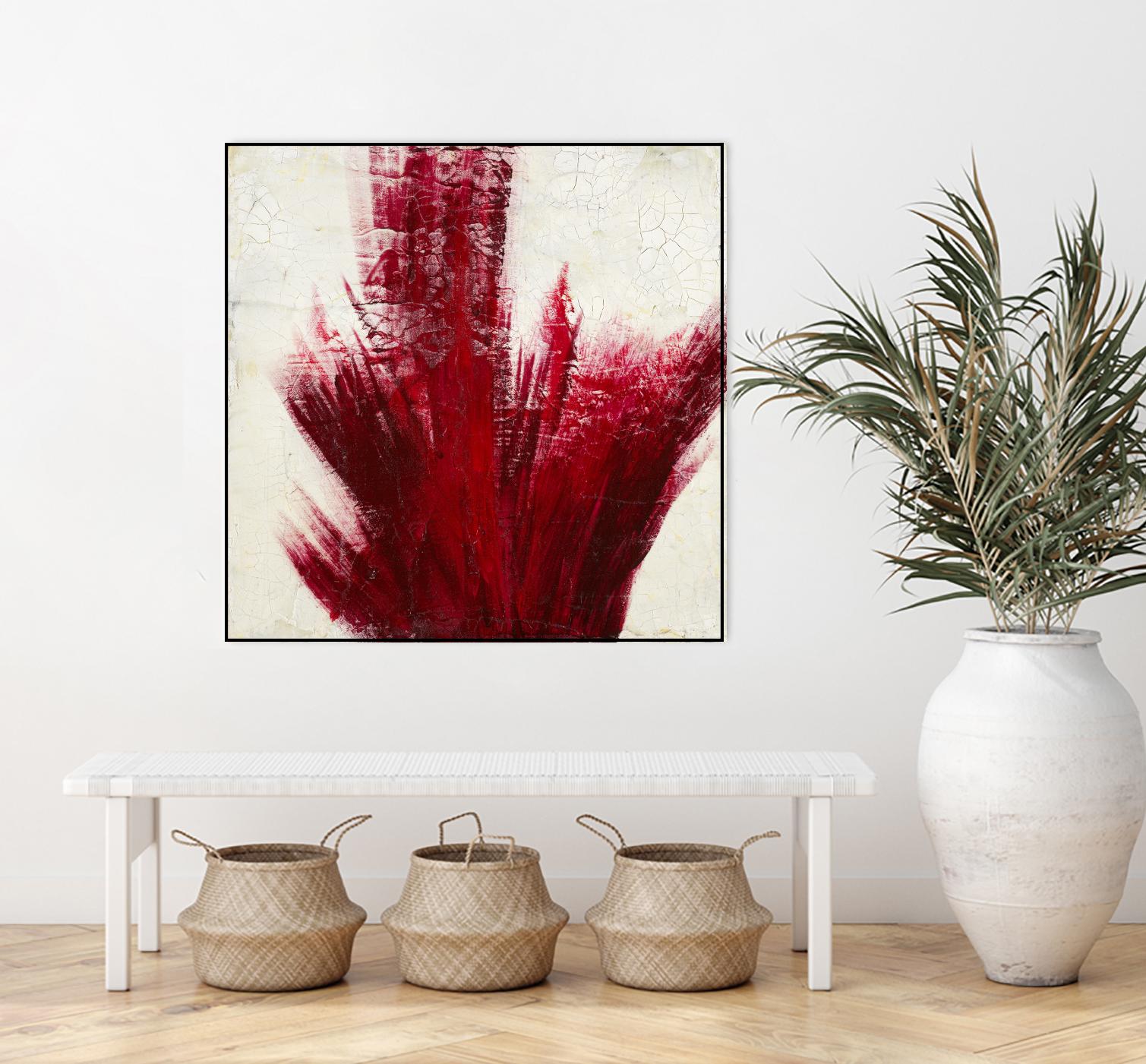 Red Splash by Corrie LaVelle on GIANT ART - beige abstract