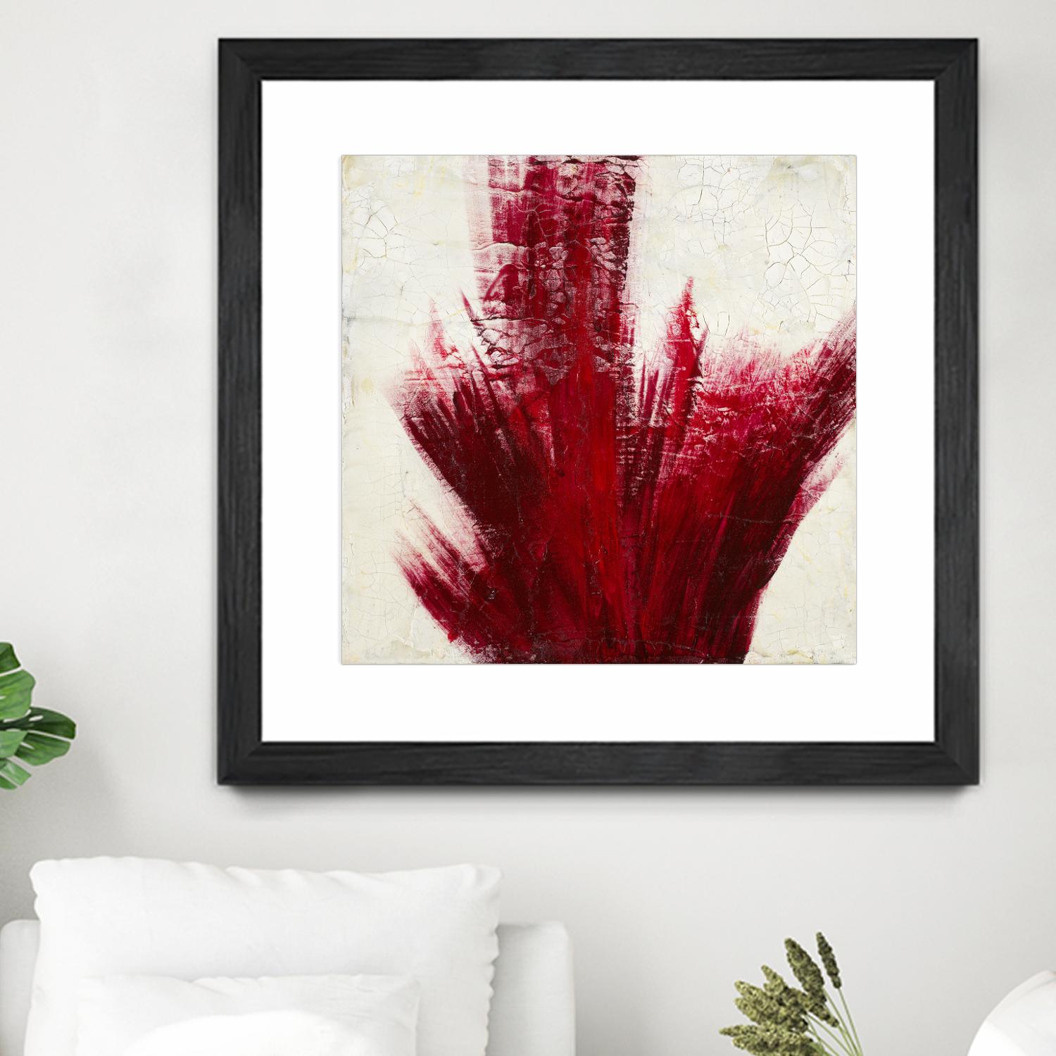 Red Splash by Corrie LaVelle on GIANT ART - beige abstract
