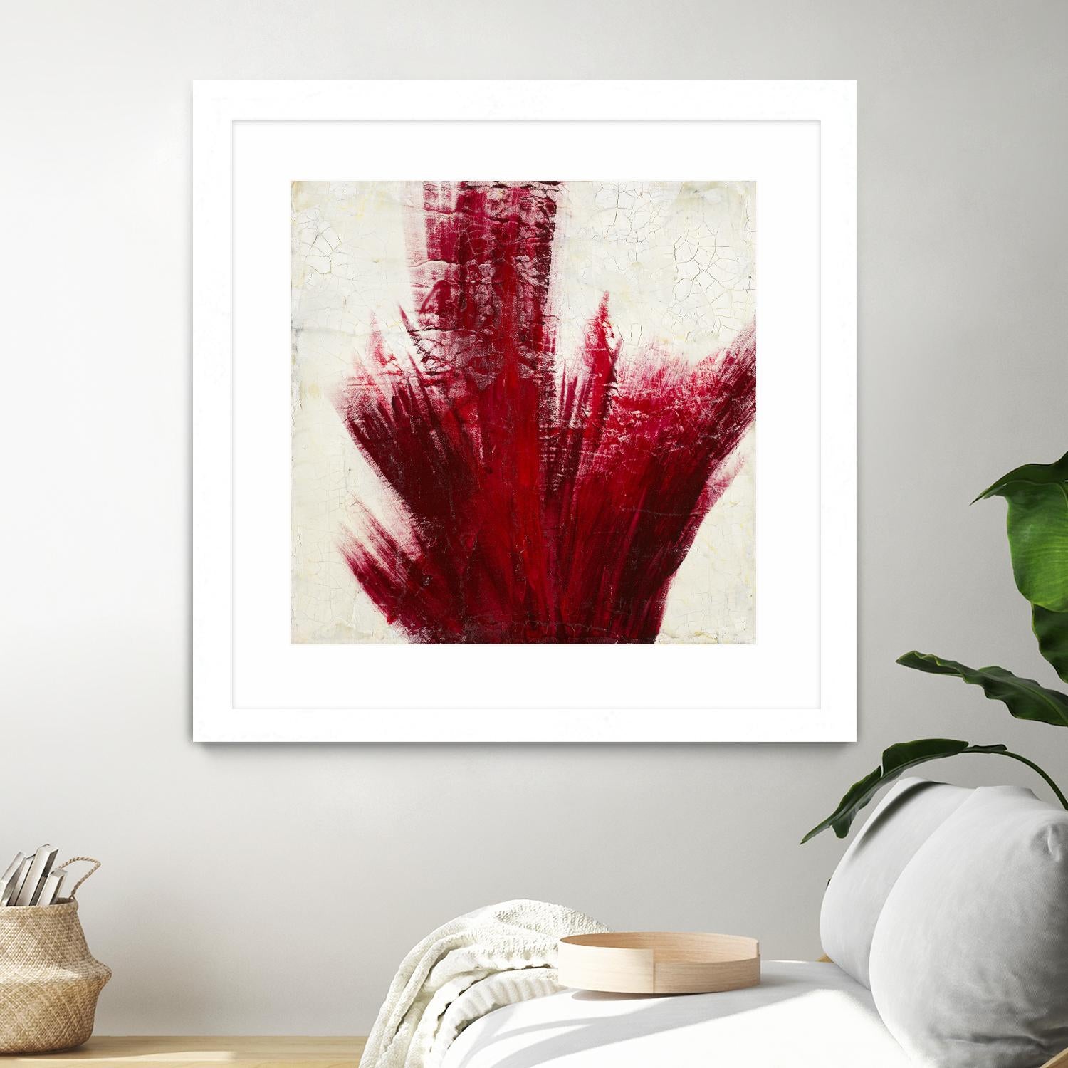 Red Splash by Corrie LaVelle on GIANT ART - beige abstract