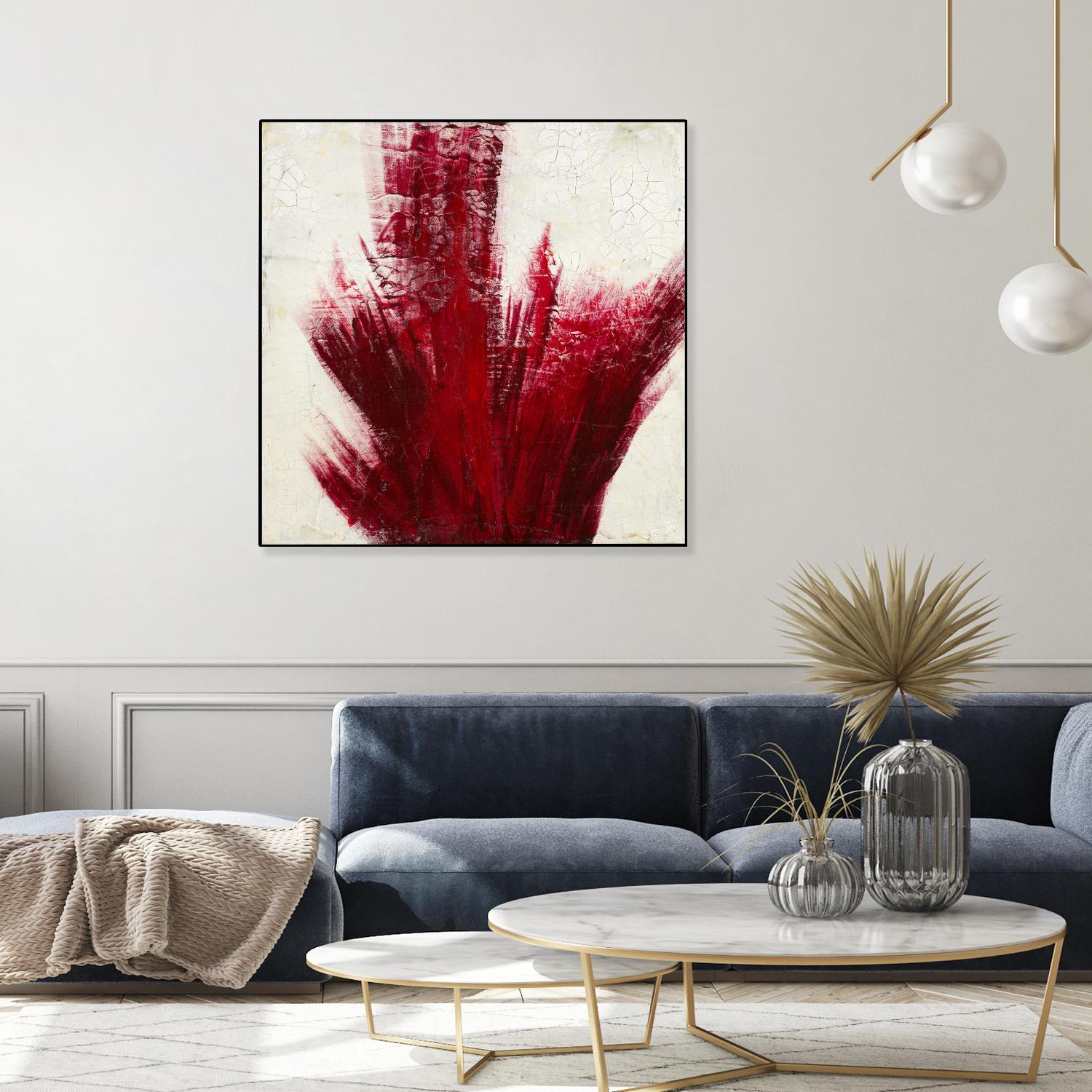 Red Splash by Corrie LaVelle on GIANT ART - beige abstract