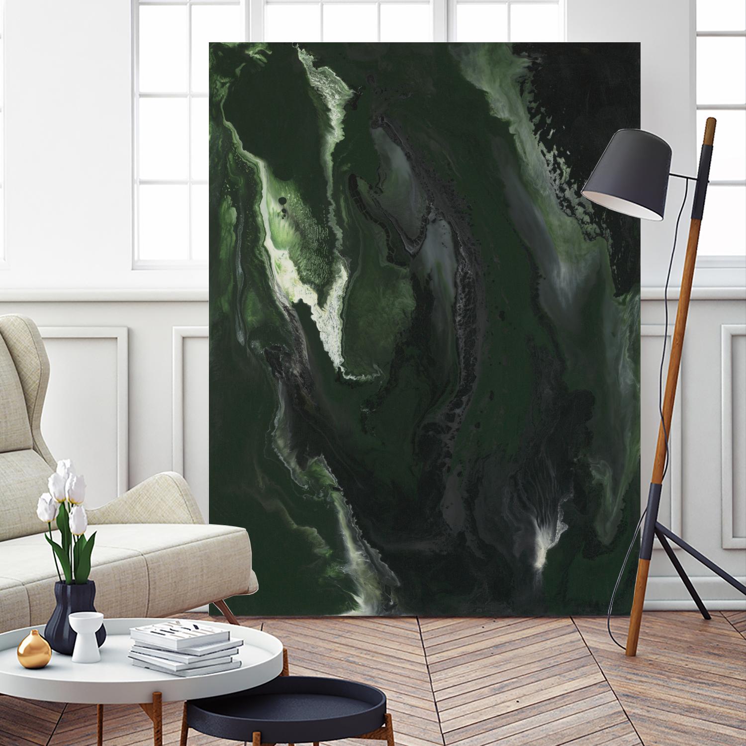 Silence Apart by Corrie LaVelle on GIANT ART - greens fluid abstracts