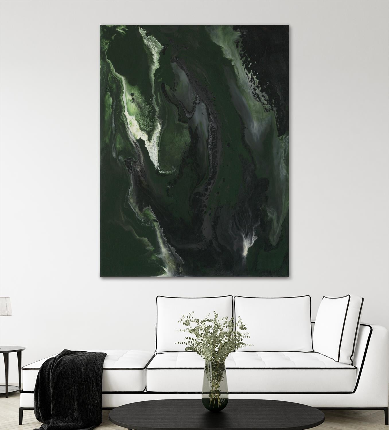 Silence Apart by Corrie LaVelle on GIANT ART - greens fluid abstracts
