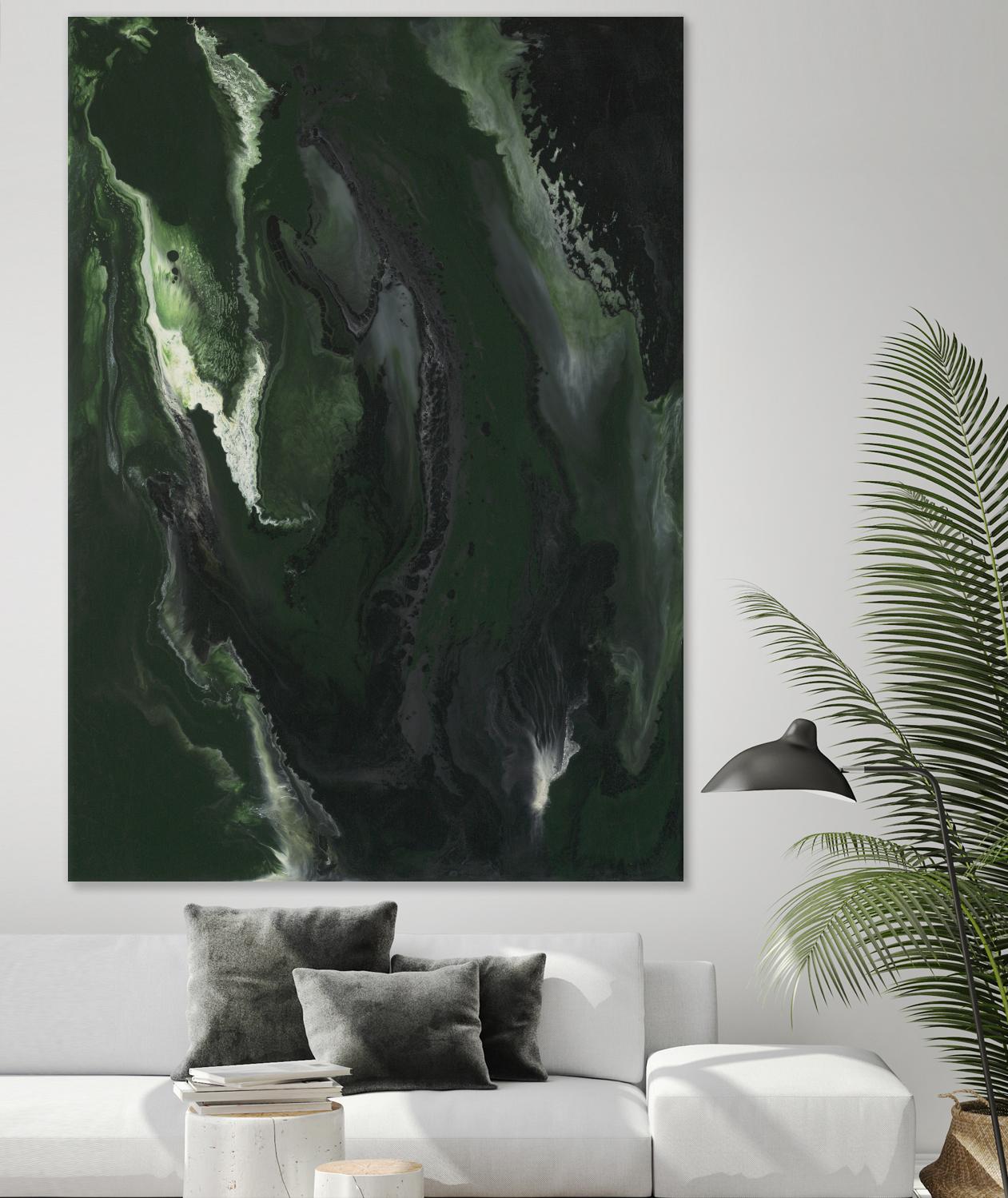 Silence Apart by Corrie LaVelle on GIANT ART - greens fluid abstracts