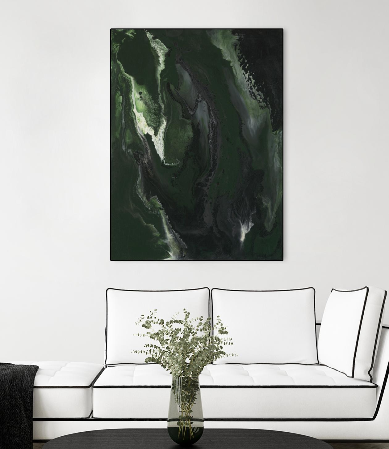 Silence Apart by Corrie LaVelle on GIANT ART - greens fluid abstracts