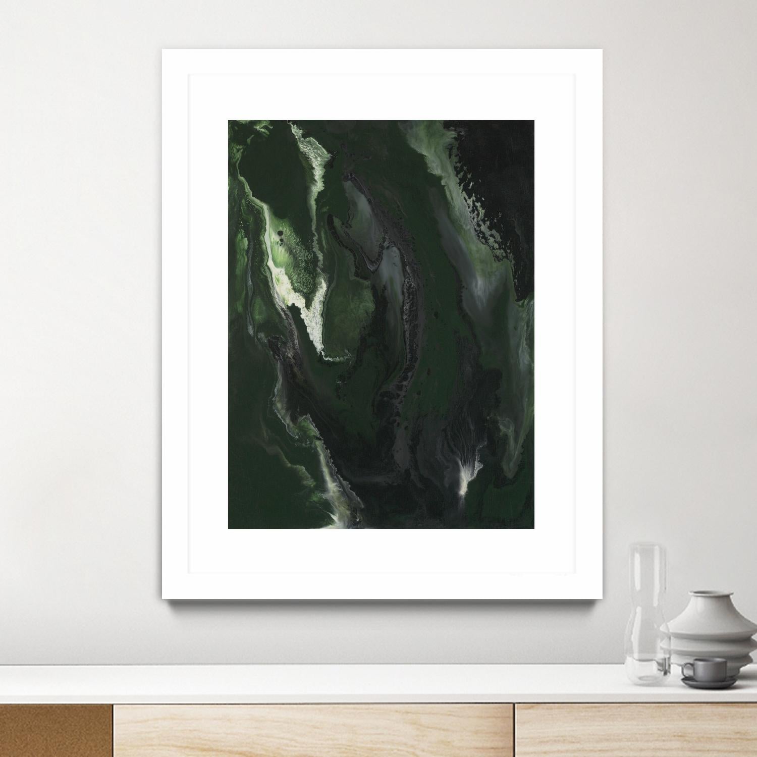 Silence Apart by Corrie LaVelle on GIANT ART - greens fluid abstracts