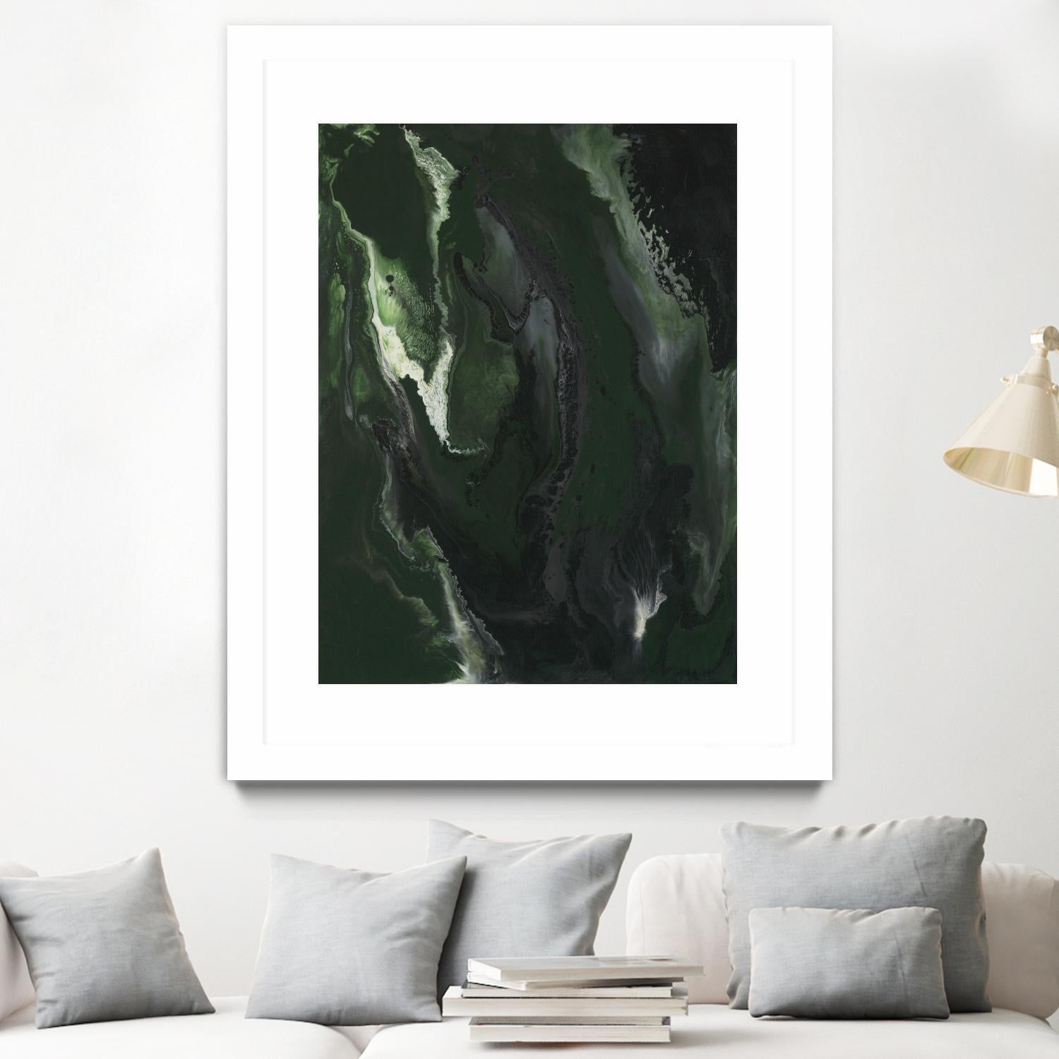 Silence Apart by Corrie LaVelle on GIANT ART - greens fluid abstracts