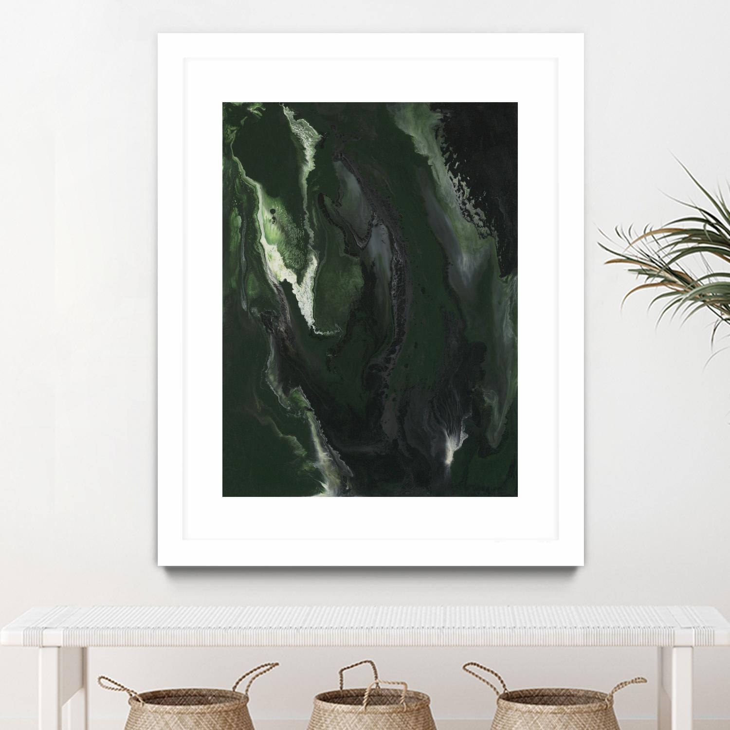 Silence Apart by Corrie LaVelle on GIANT ART - greens fluid abstracts