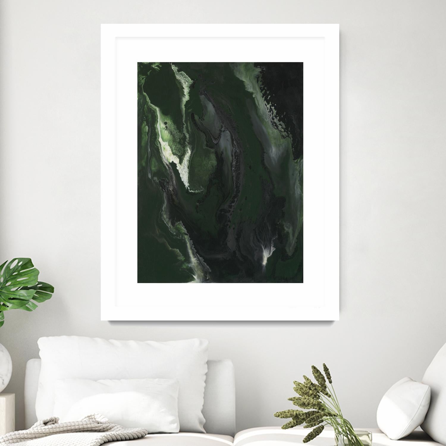 Silence Apart by Corrie LaVelle on GIANT ART - greens fluid abstracts
