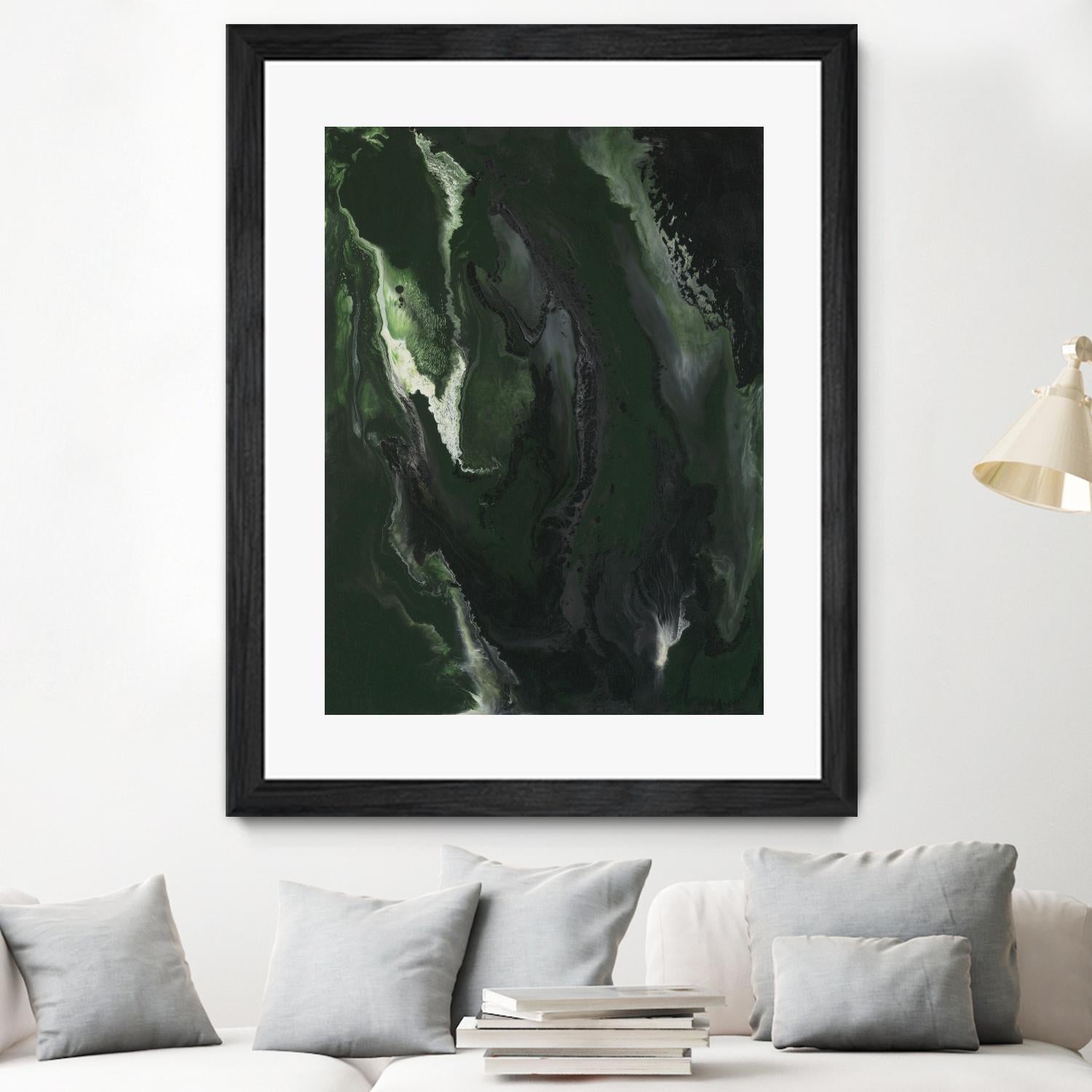 Silence Apart by Corrie LaVelle on GIANT ART - greens fluid abstracts
