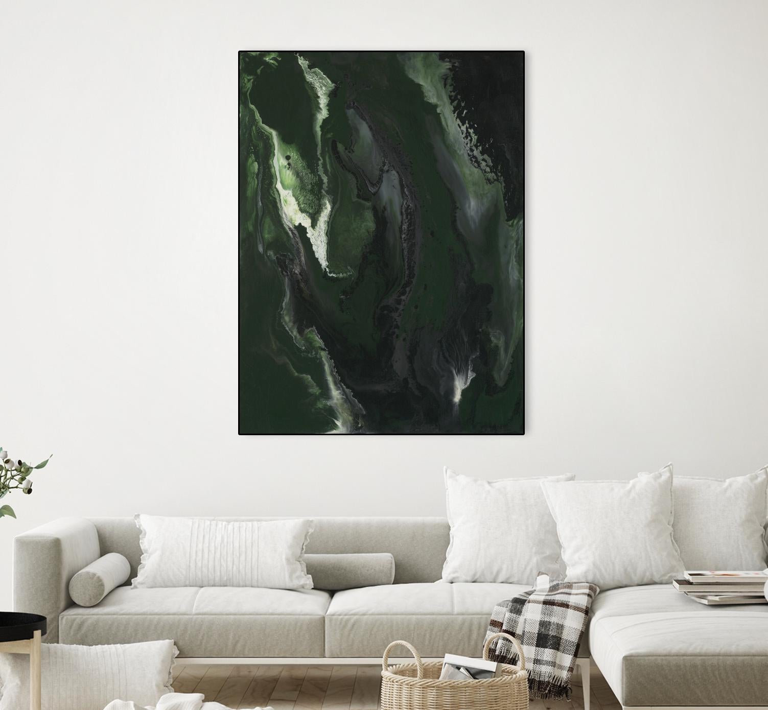 Silence Apart by Corrie LaVelle on GIANT ART - greens fluid abstracts