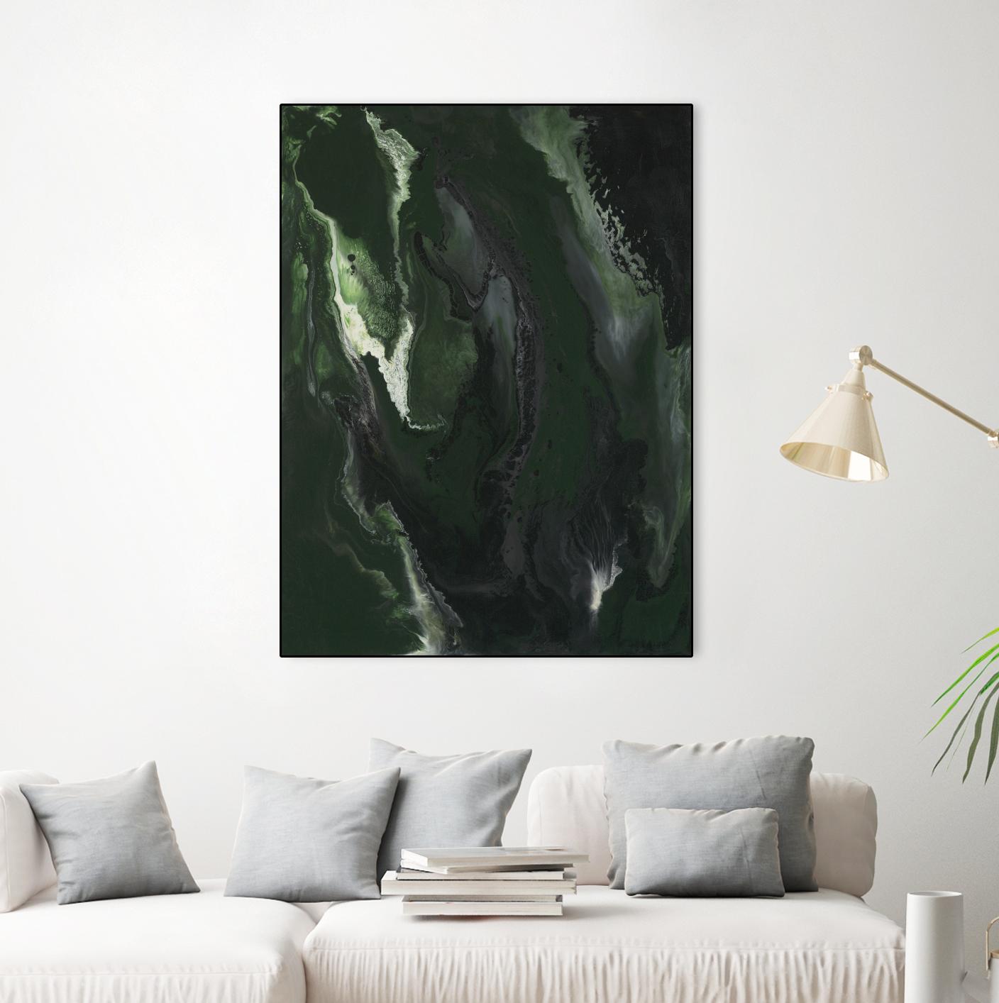 Silence Apart by Corrie LaVelle on GIANT ART - greens fluid abstracts